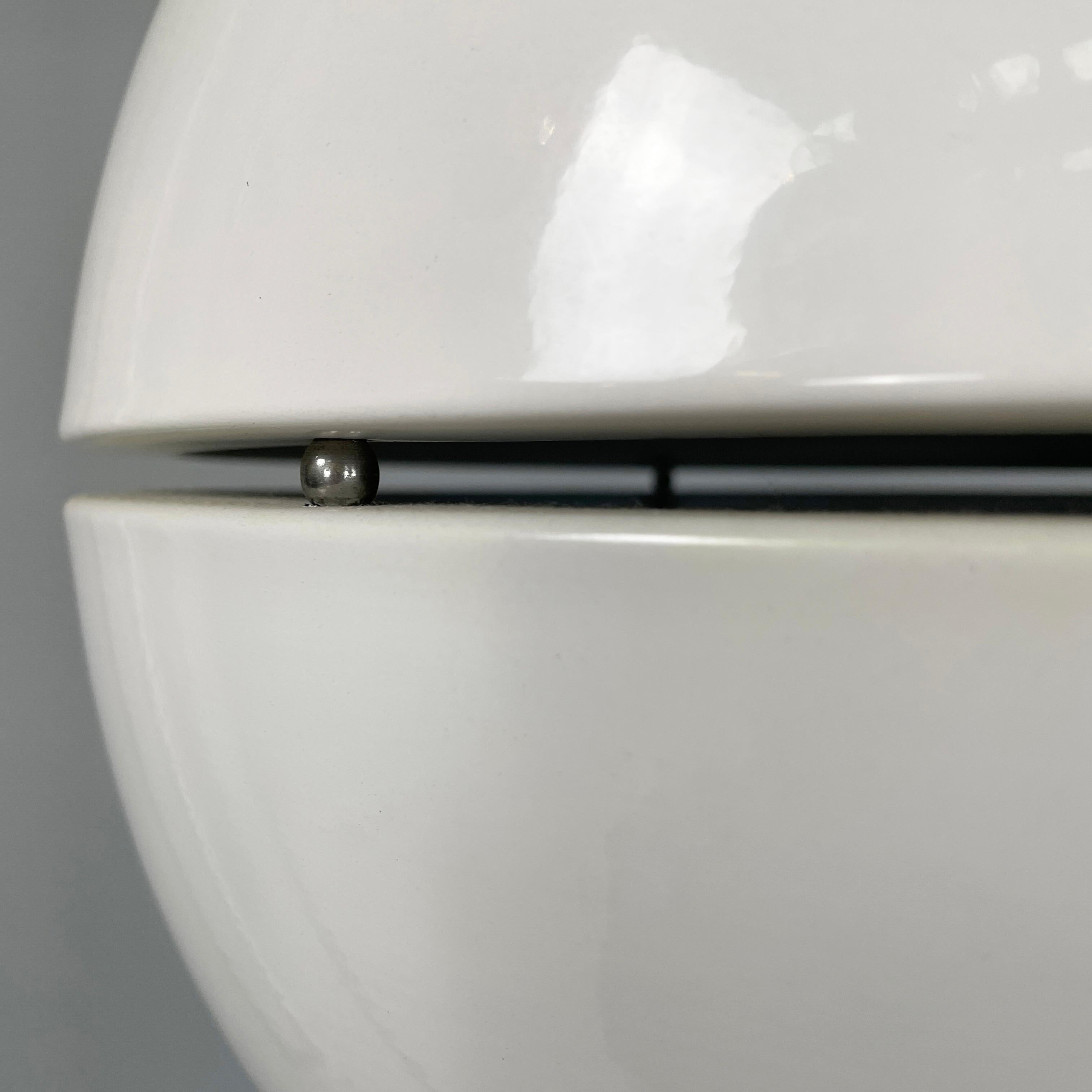 Lustre italien de style ère spatiale en métal blanc, années 2000 en vente 2