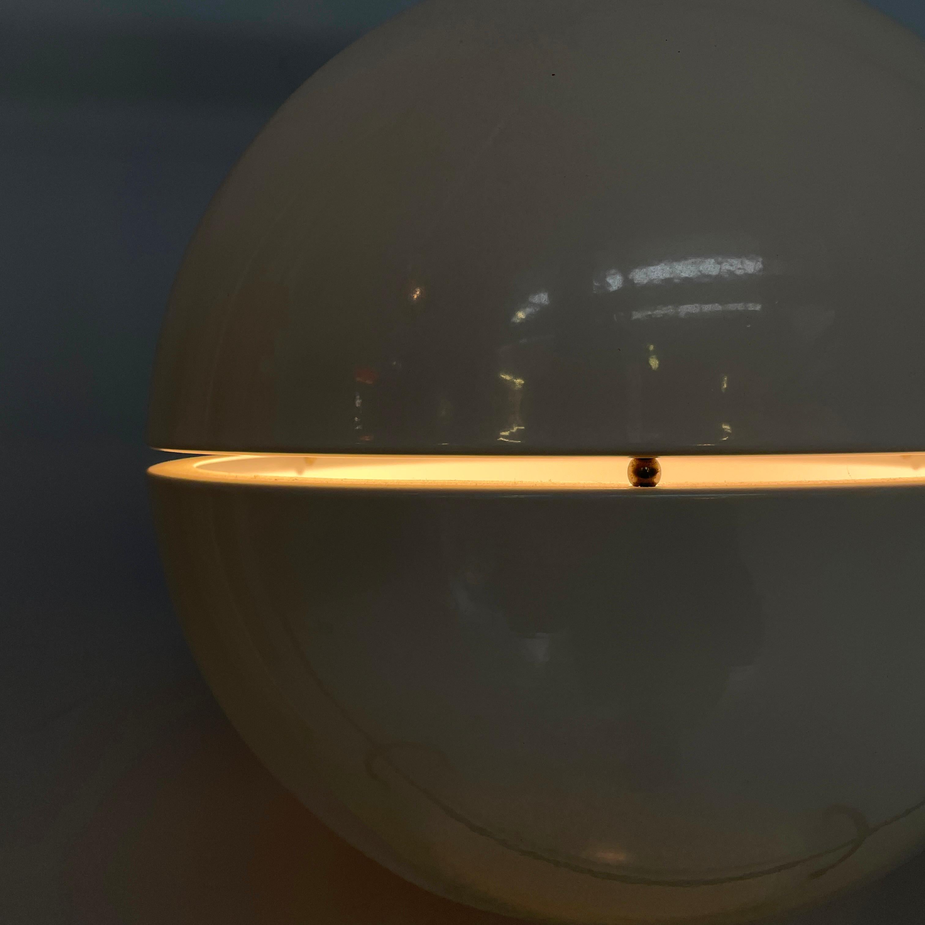 Lustre italien de style ère spatiale en métal blanc, années 2000 en vente 3