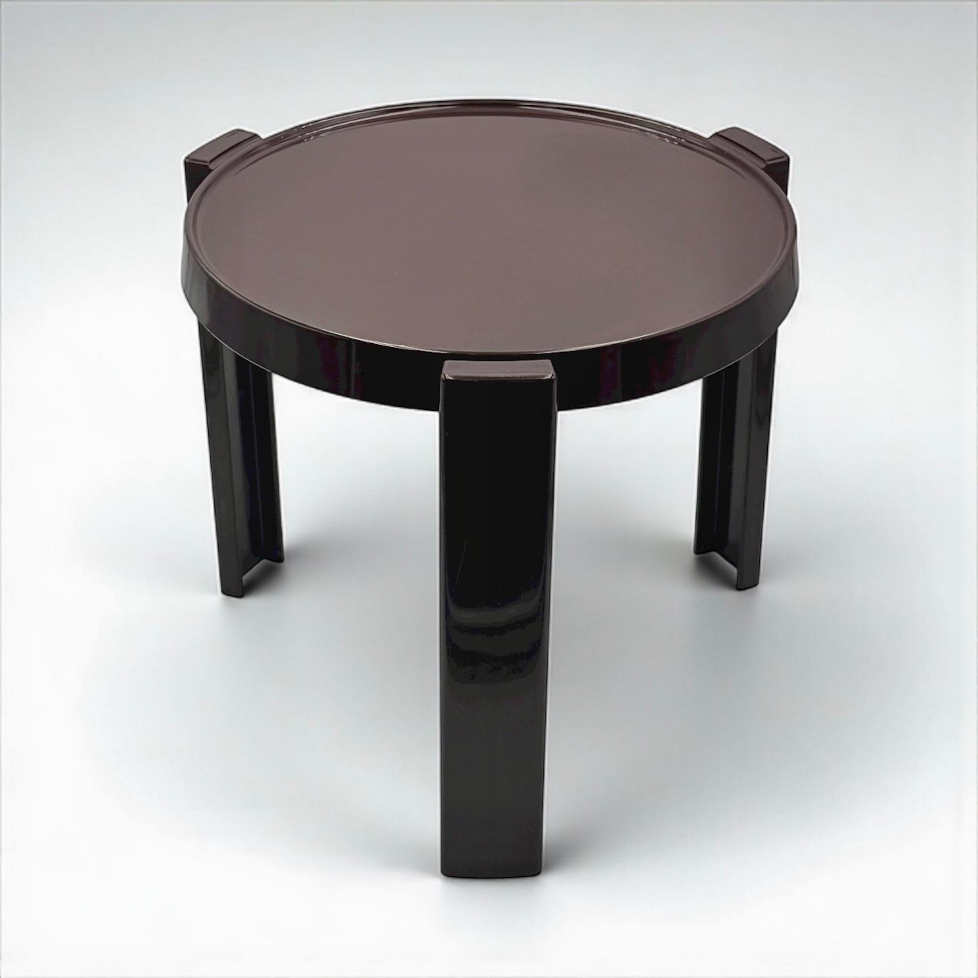 Table italienne Space AGE en plastique brun, design authentique des années 1970 en vente 1