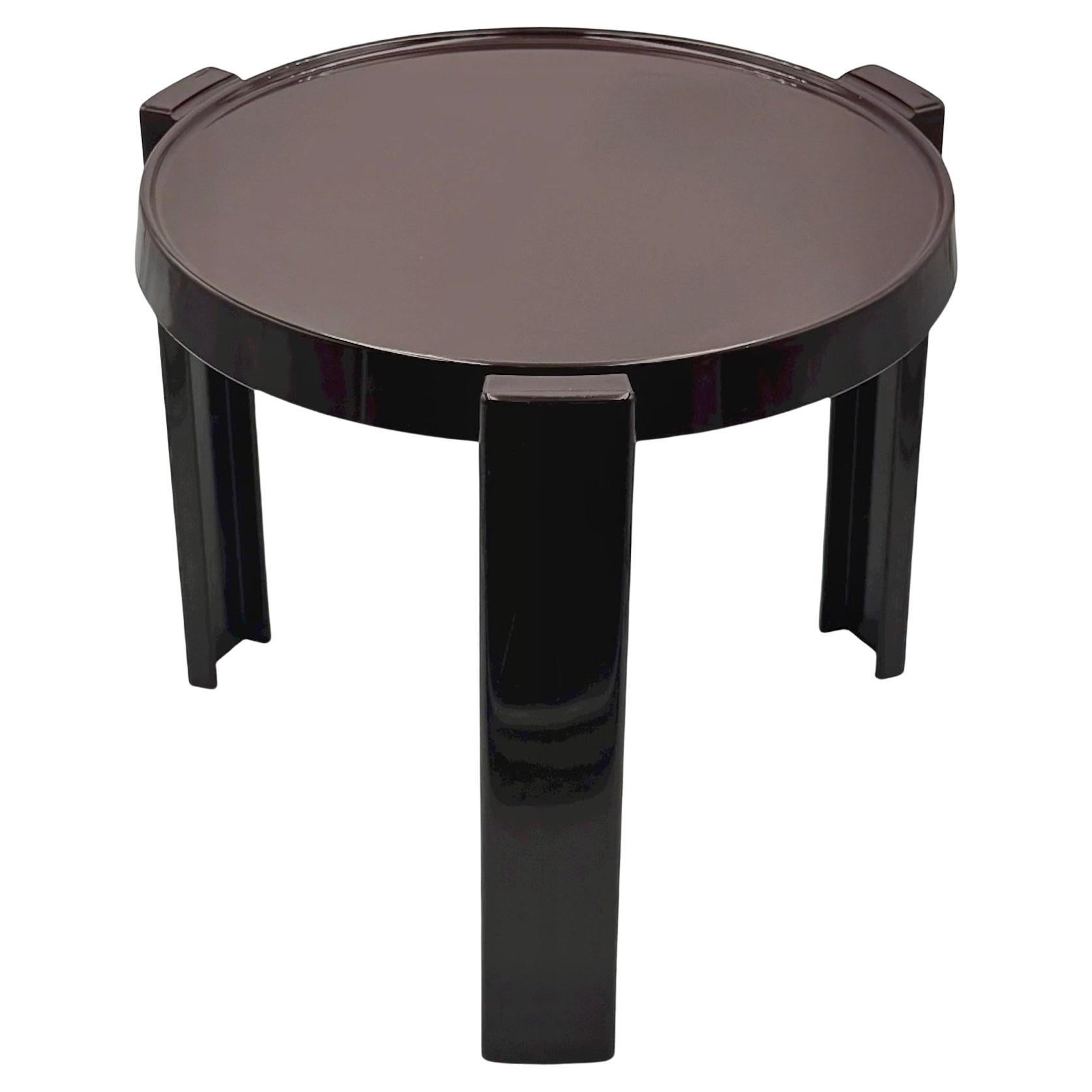 Table italienne Space AGE en plastique brun, design authentique des années 1970 en vente