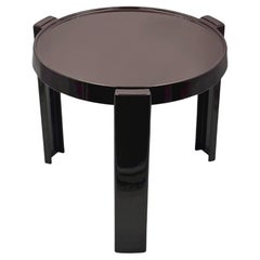 Table italienne Space AGE en plastique brun, design authentique des années 1970
