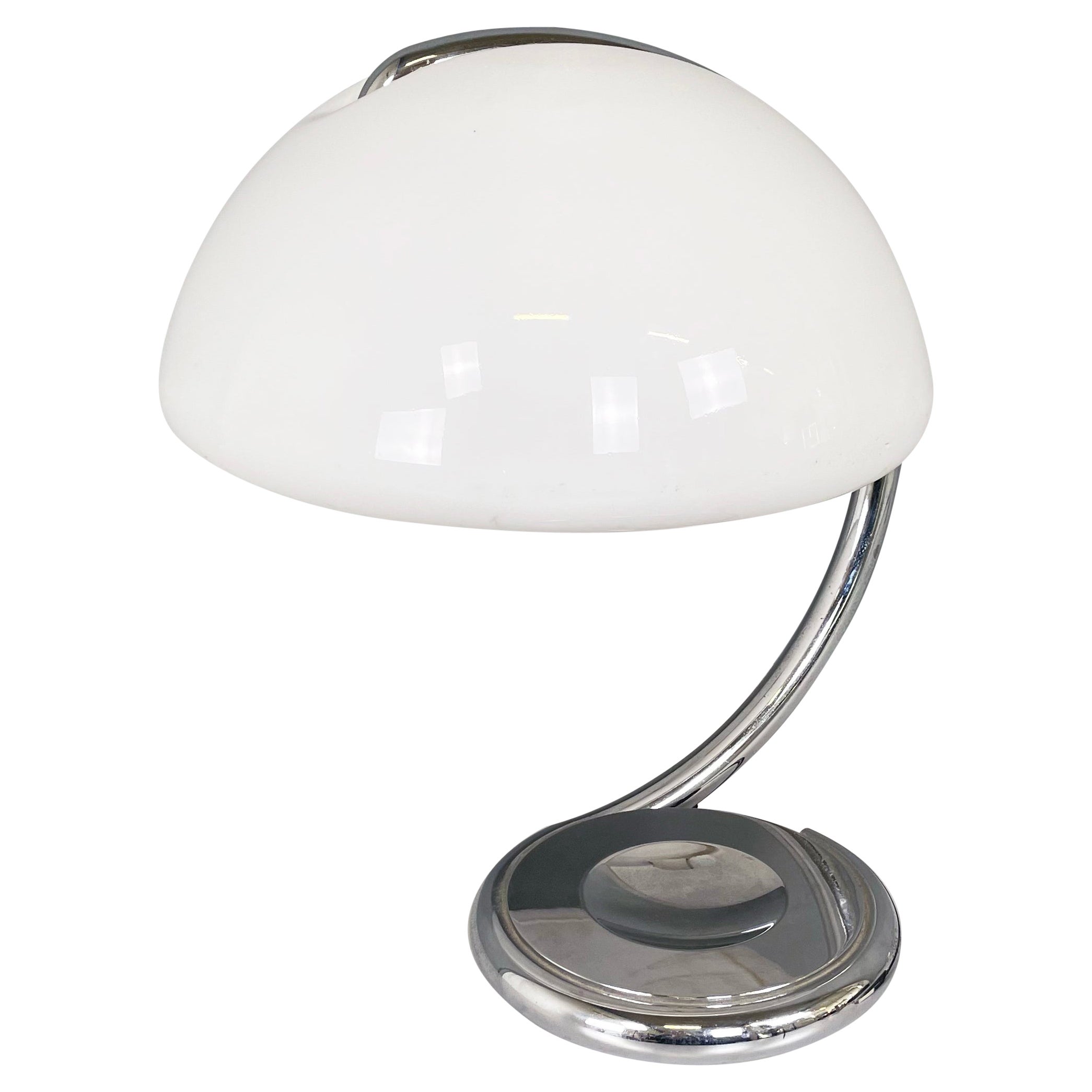 Italienische Raumfahrttischlampe Serpente von Elio Martinelli Martinelli Luce, 1970er Jahre