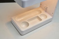 Italian Space Age White "Isos" Desk Lamp & Organizer by Tronconi, 1972