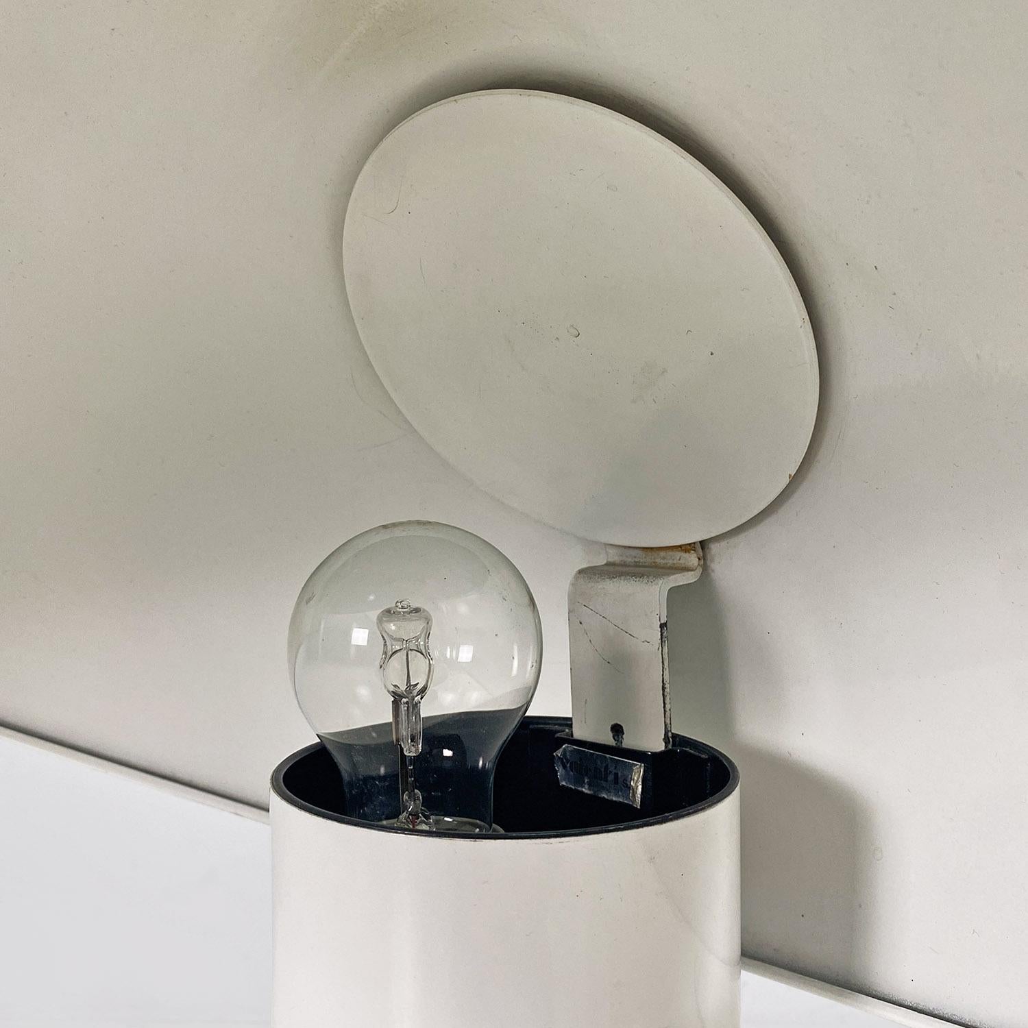 Lampe de table Vaga italienne de l'ère spatiale en métal blanc par Franco Mirenzi, Valenti, 1970 en vente 6