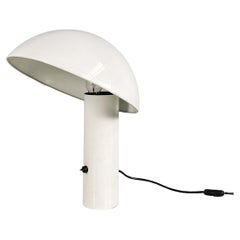 Lampada da tavolo Vaga in metallo bianco Space Age di Franco Mirenzi, Valenti, anni '70