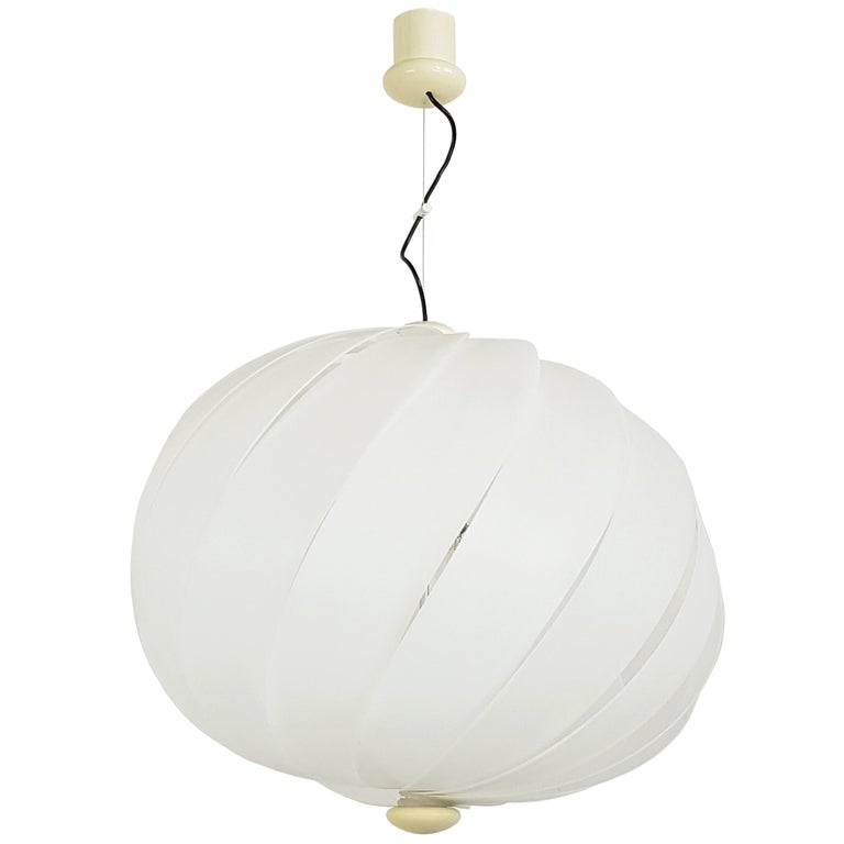 Italian Space Age White Plastic And Chromed Metal Three Lights 1960s Italian Space Age White Plastic And Chromed Metal Three Lights 1960s Pendant For At 1stdibs