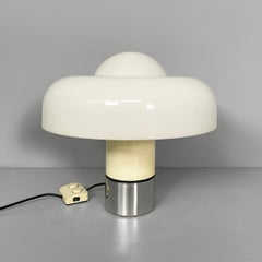 Italian Space Age white table lamp Brumbury by Massoni Harvey Guzzini, 1970s