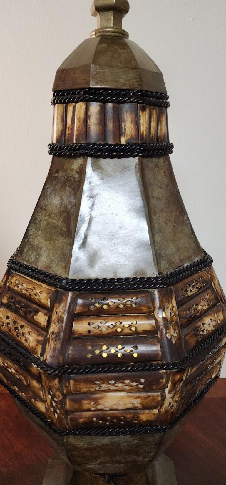 Metal Italian Spanish Style Table Lamps - A Pair For Sale