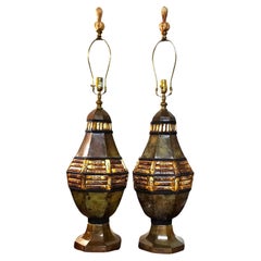 Used Italian Spanish Style Table Lamps - A Pair