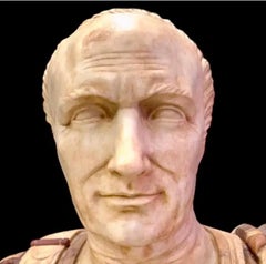 Paire de bustes d'empereurs romains en marbre italien