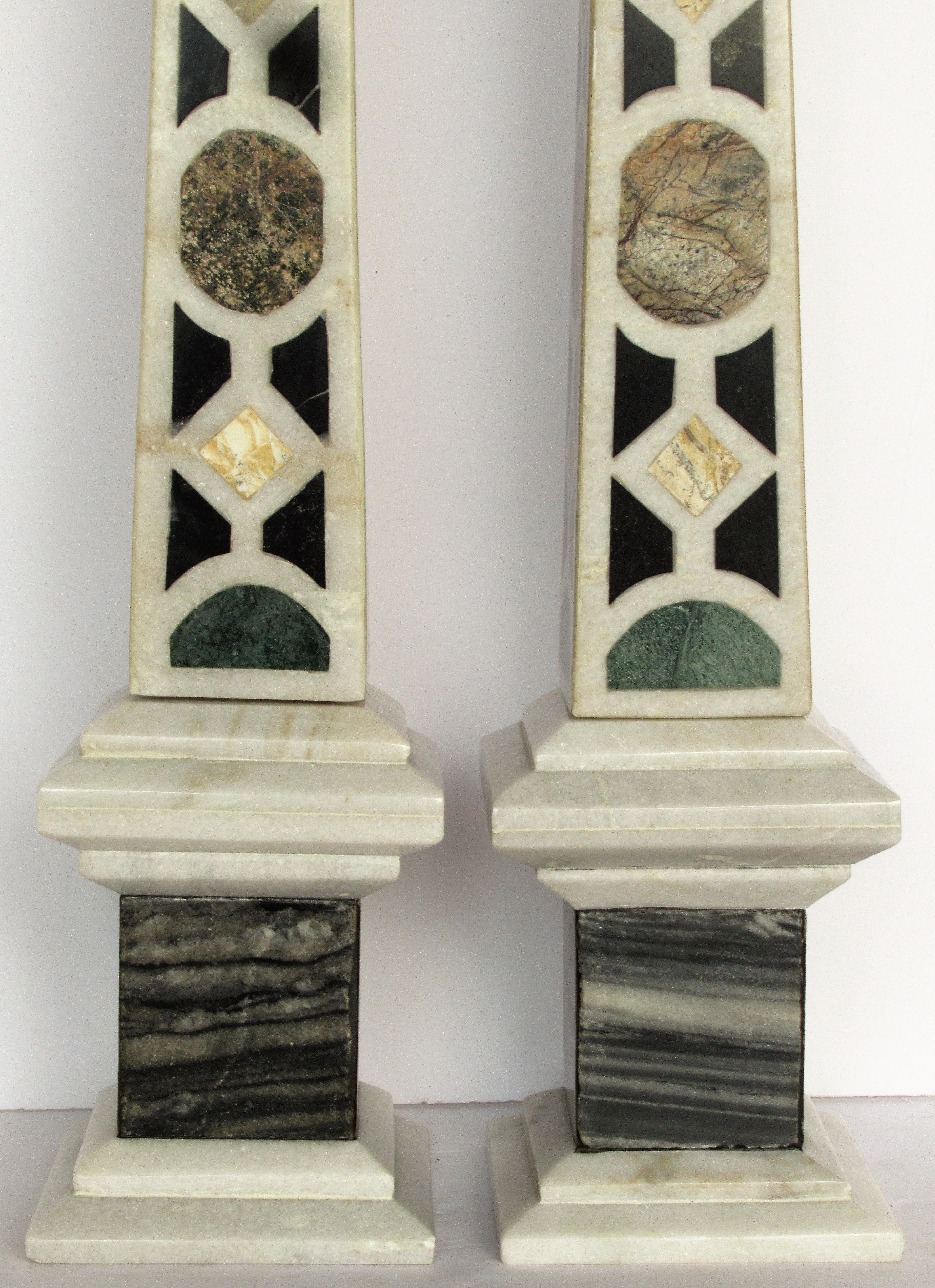 Italian Specimen Marble Obelisks 4