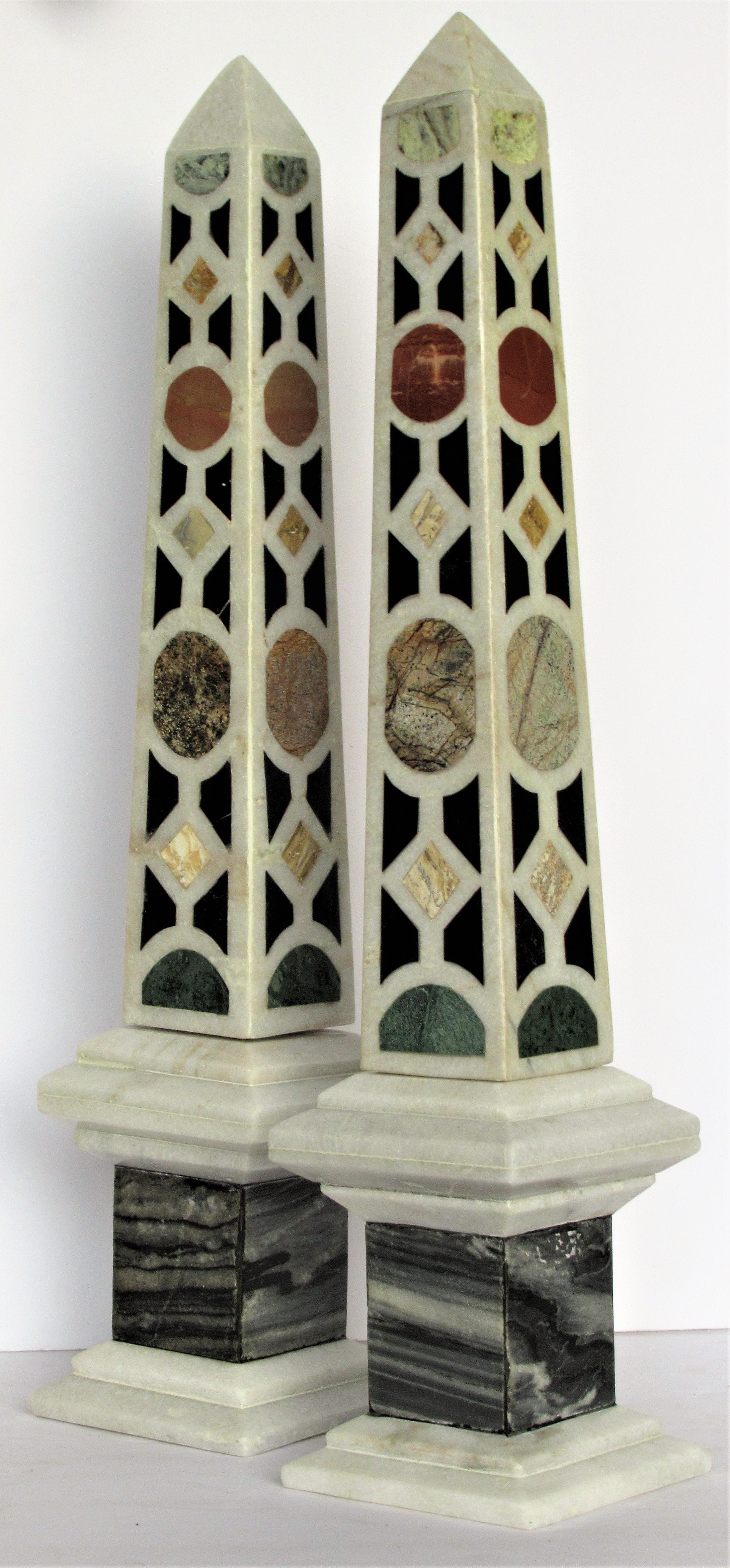 Italian Specimen Marble Obelisks 9