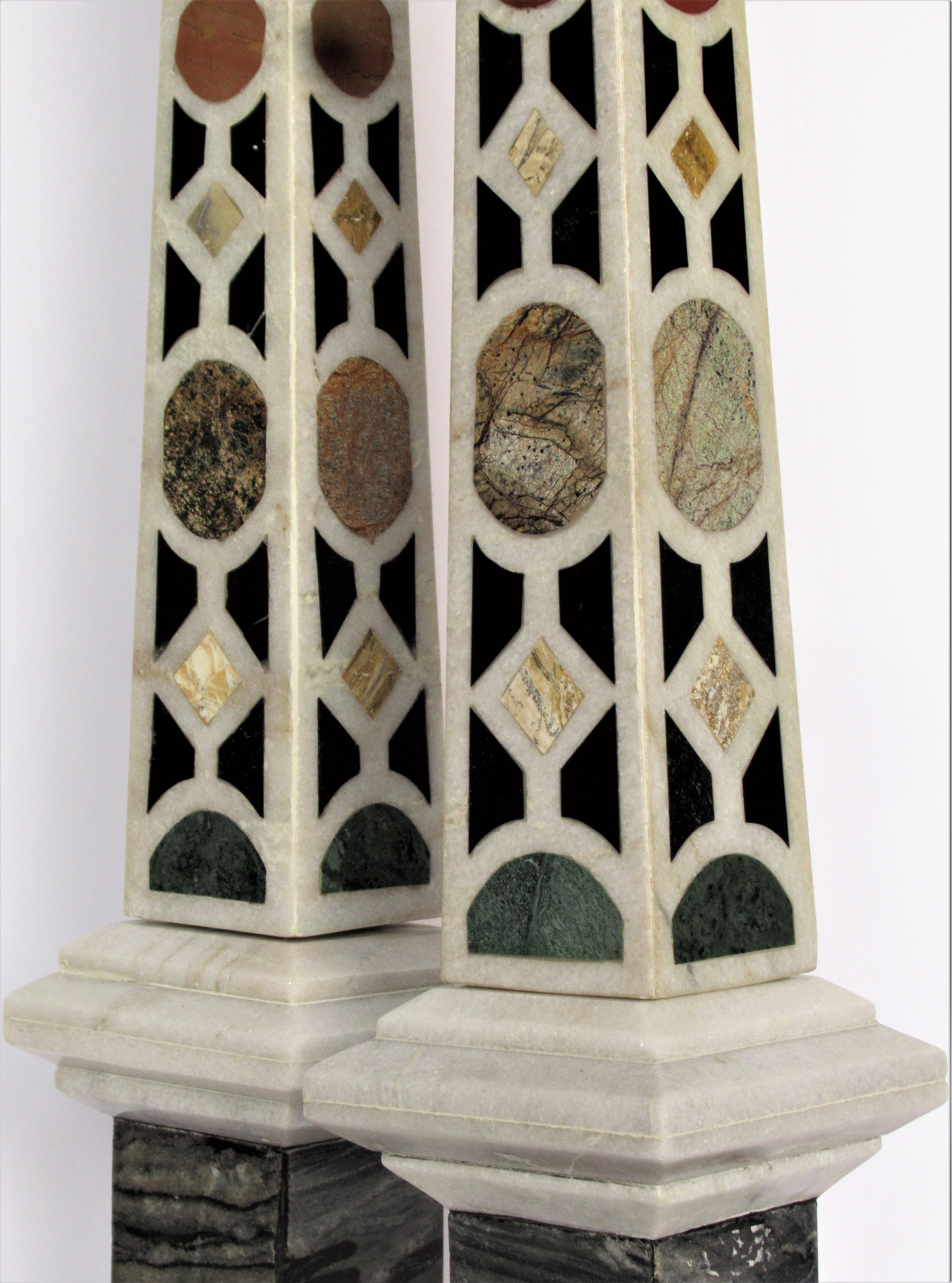 Stone Italian Specimen Marble Obelisks