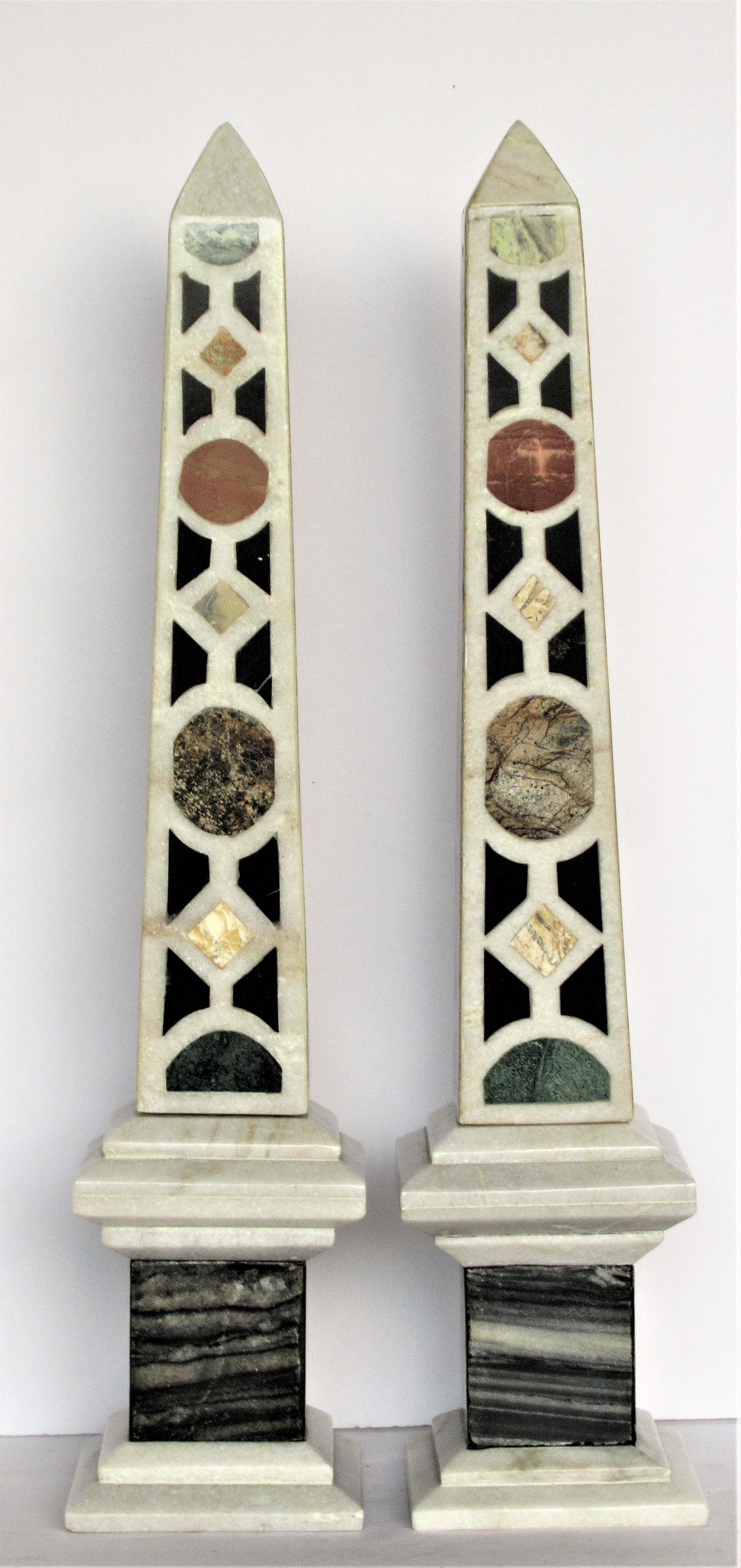 Italian Specimen Marble Obelisks 3