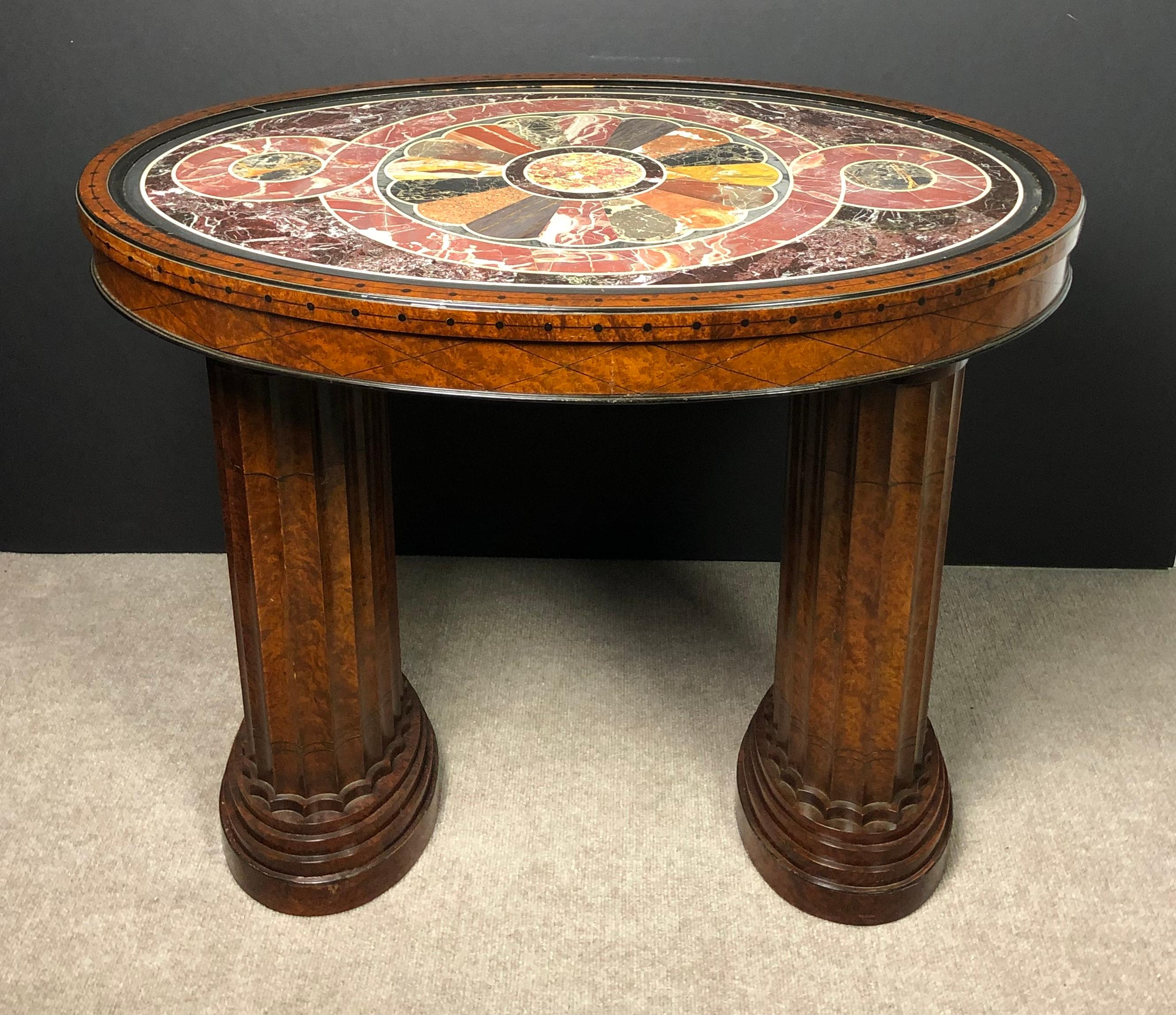 center table with italian marble top