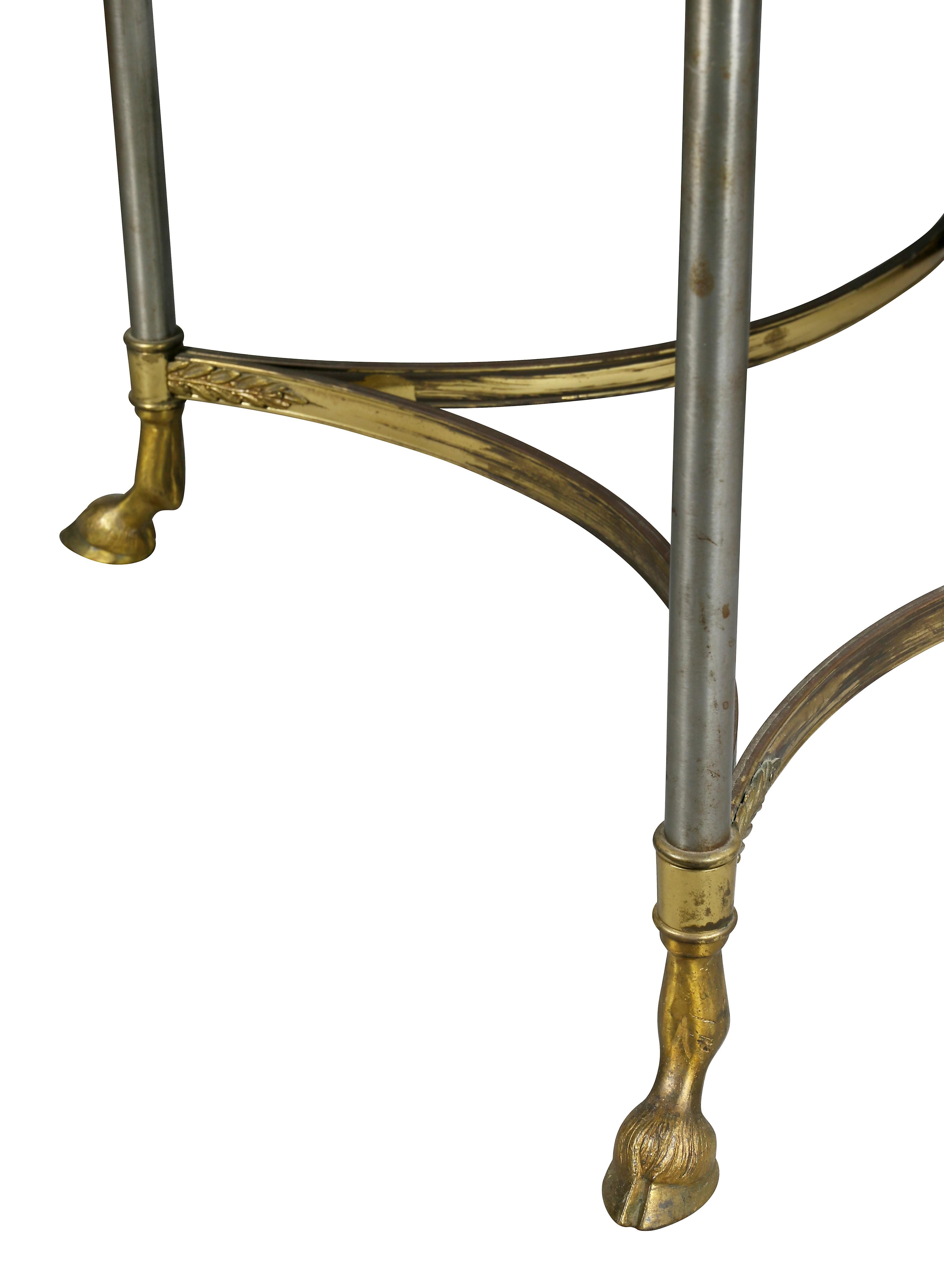 Brass Italian Specimen Marble-Top Table