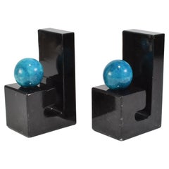 Italian Sphere Marble Bookends