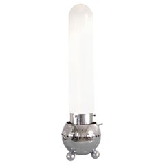 Italian Sphere Shaped Chrome Base Table Lamp, 1960s