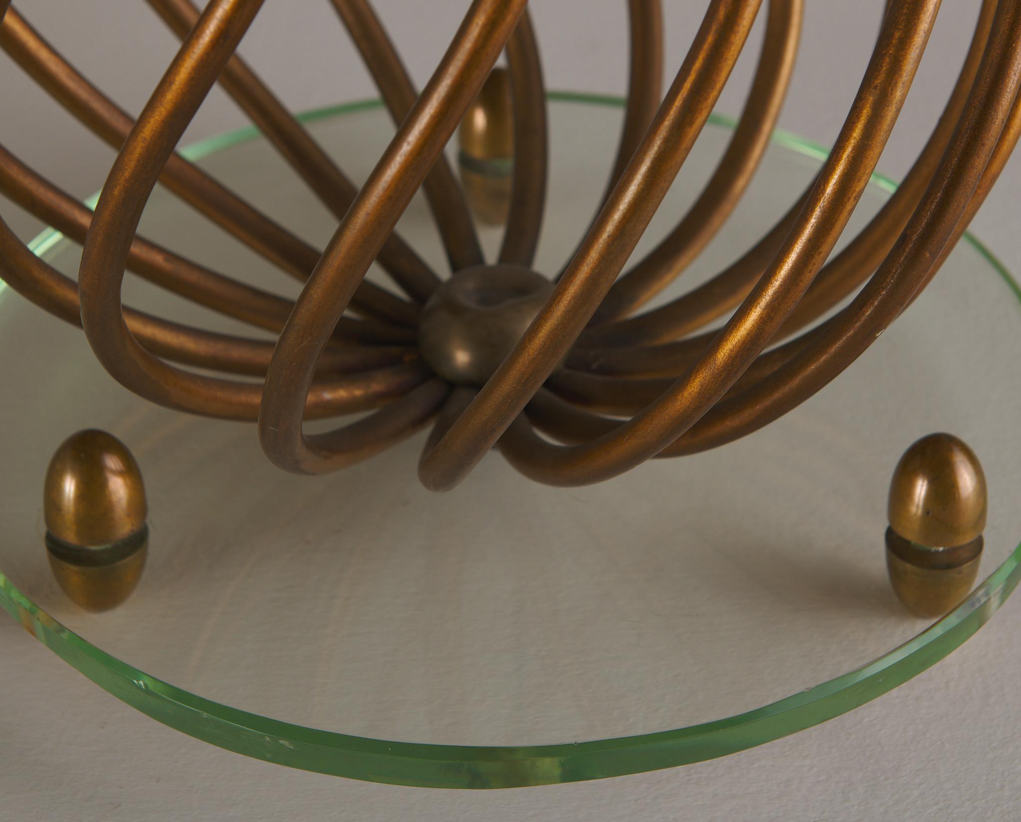 Italian Sphere Table Lamp In Good Condition For Sale In Los Angeles, CA