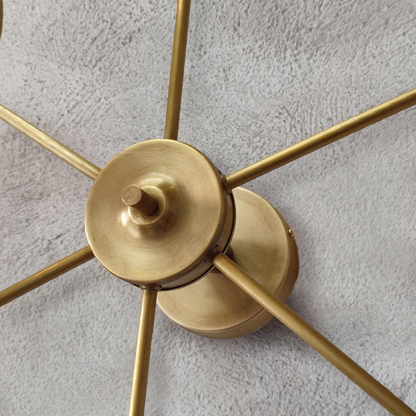 Applique murale ou encastrée italienne en forme d'araignée, laiton patiné, style mi-siècle en vente 5