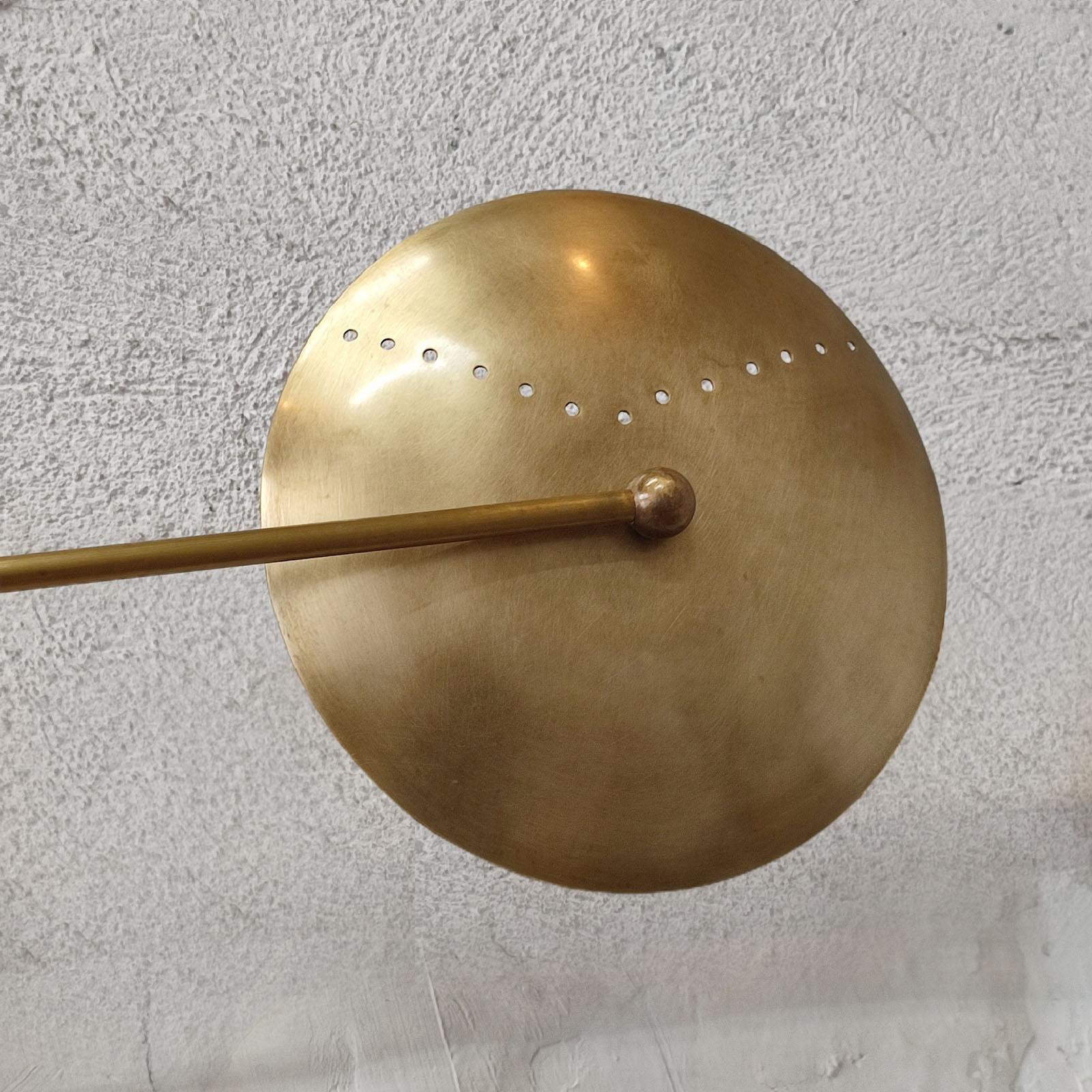 Applique murale ou encastrée italienne en forme d'araignée, laiton patiné, style mi-siècle en vente 2