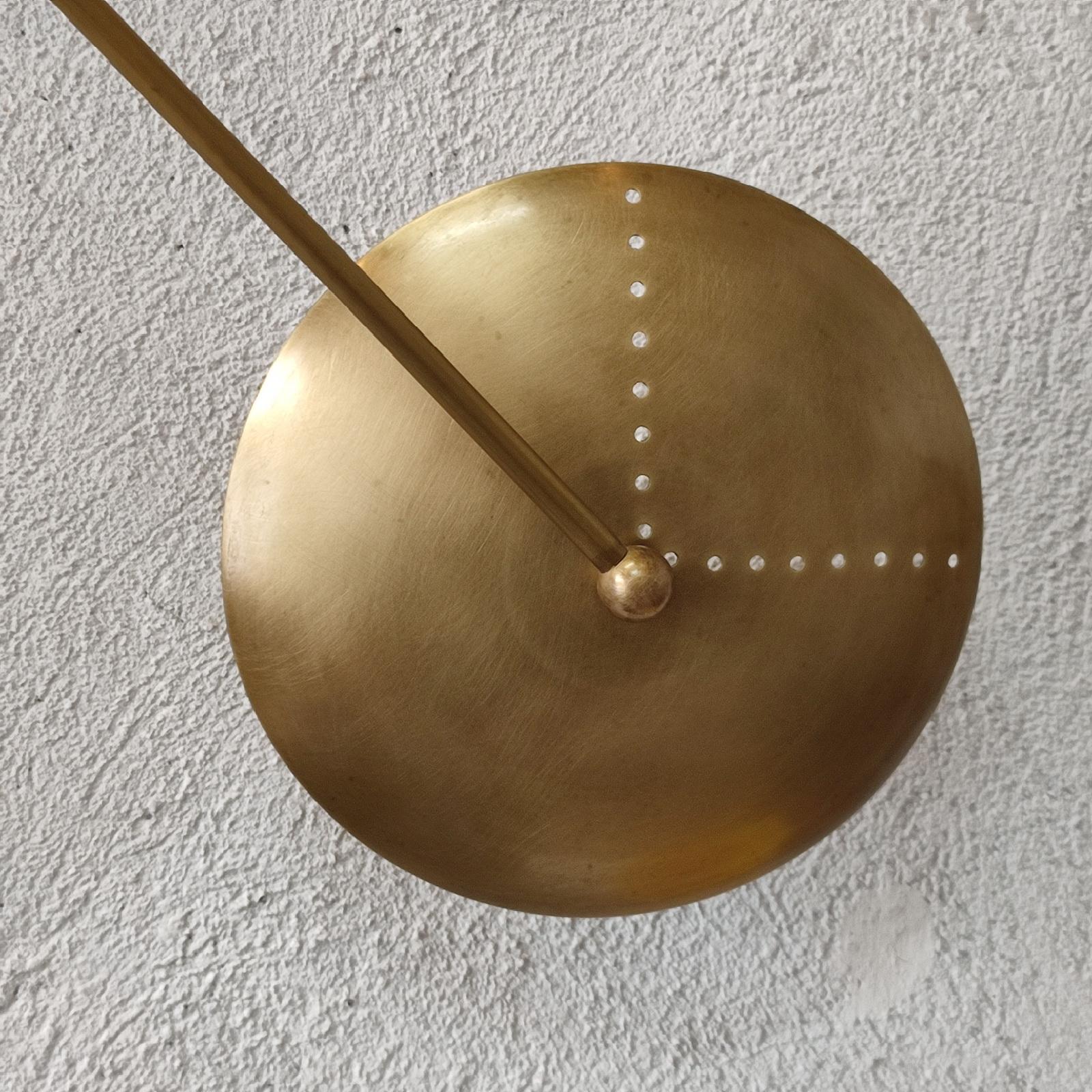 Applique murale ou encastrée italienne en forme d'araignée, laiton patiné, style mi-siècle en vente 3