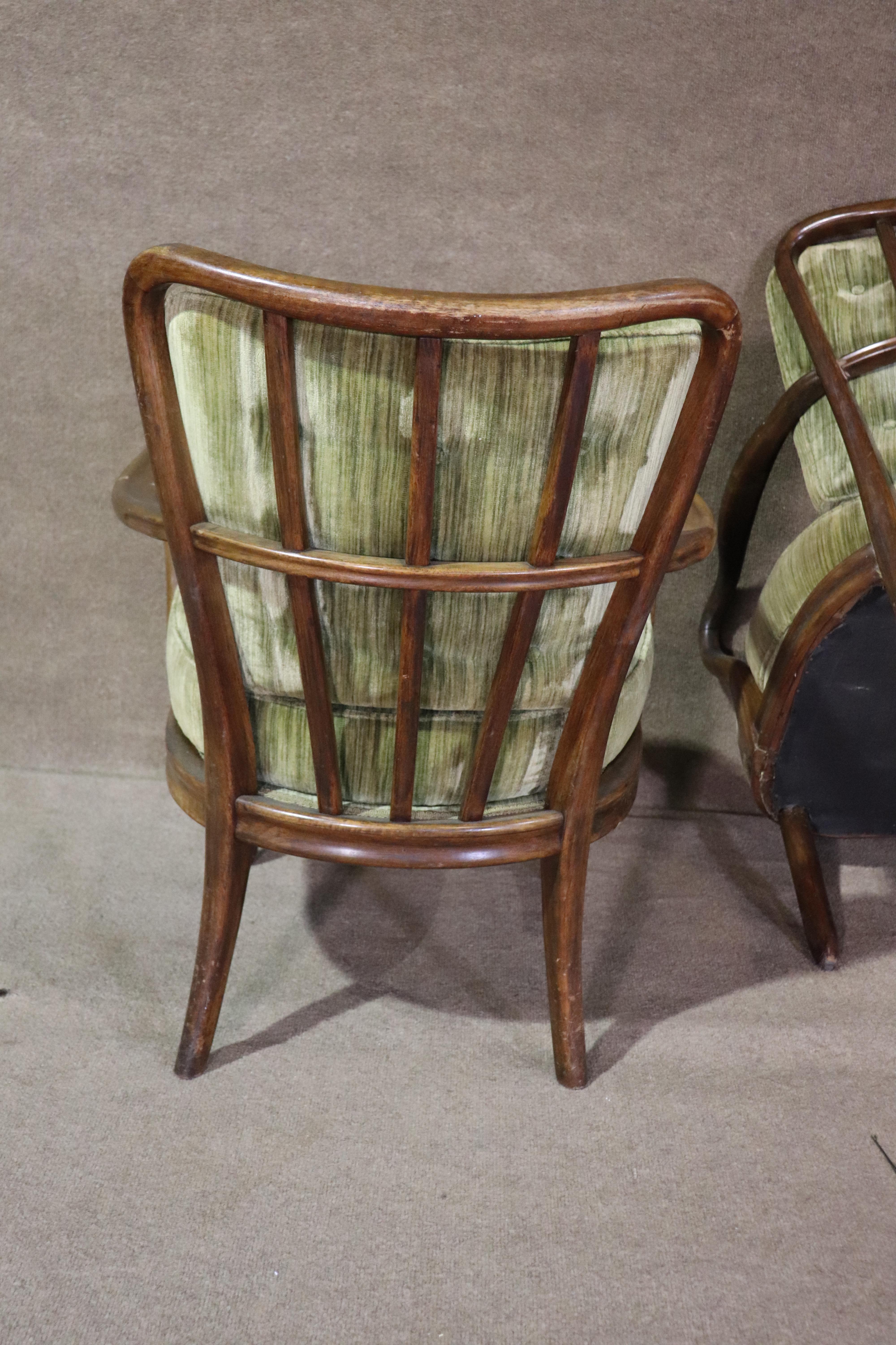 Fauteuils italiens à dossier en fuseau en vente 3