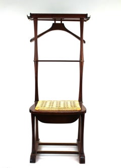 Italian SPQR Mid-Century Modern Walnut Valet