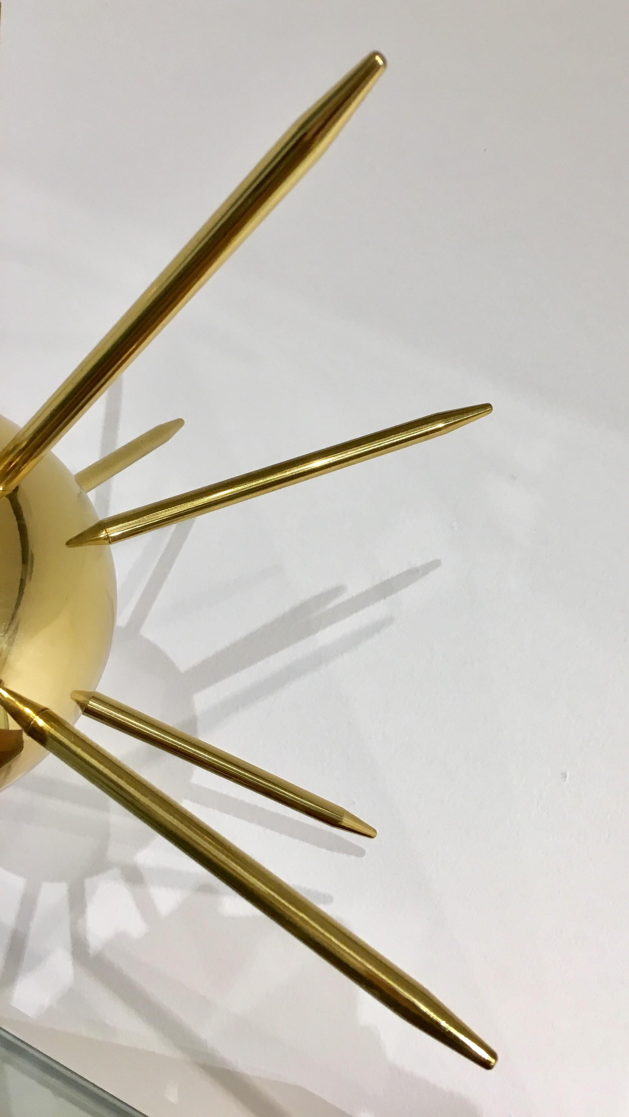 Italian Brass Sputnik Table Lamp In Excellent Condition In New York, NY