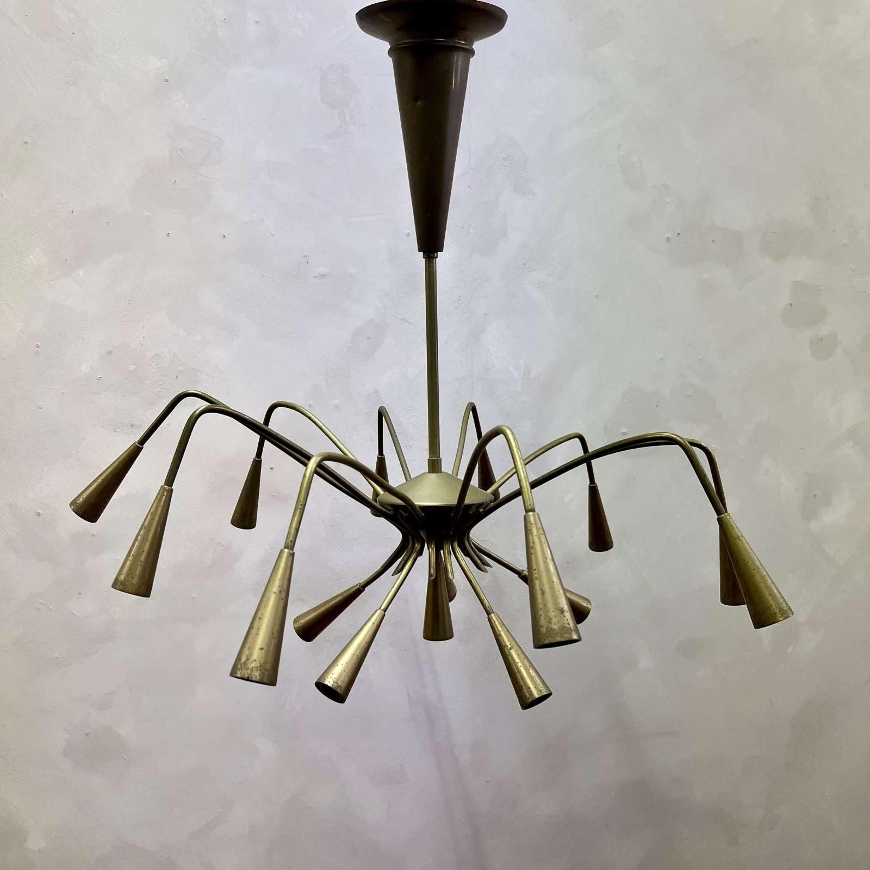 Italian Sputnik Chandelier by Lumi For Sale 5