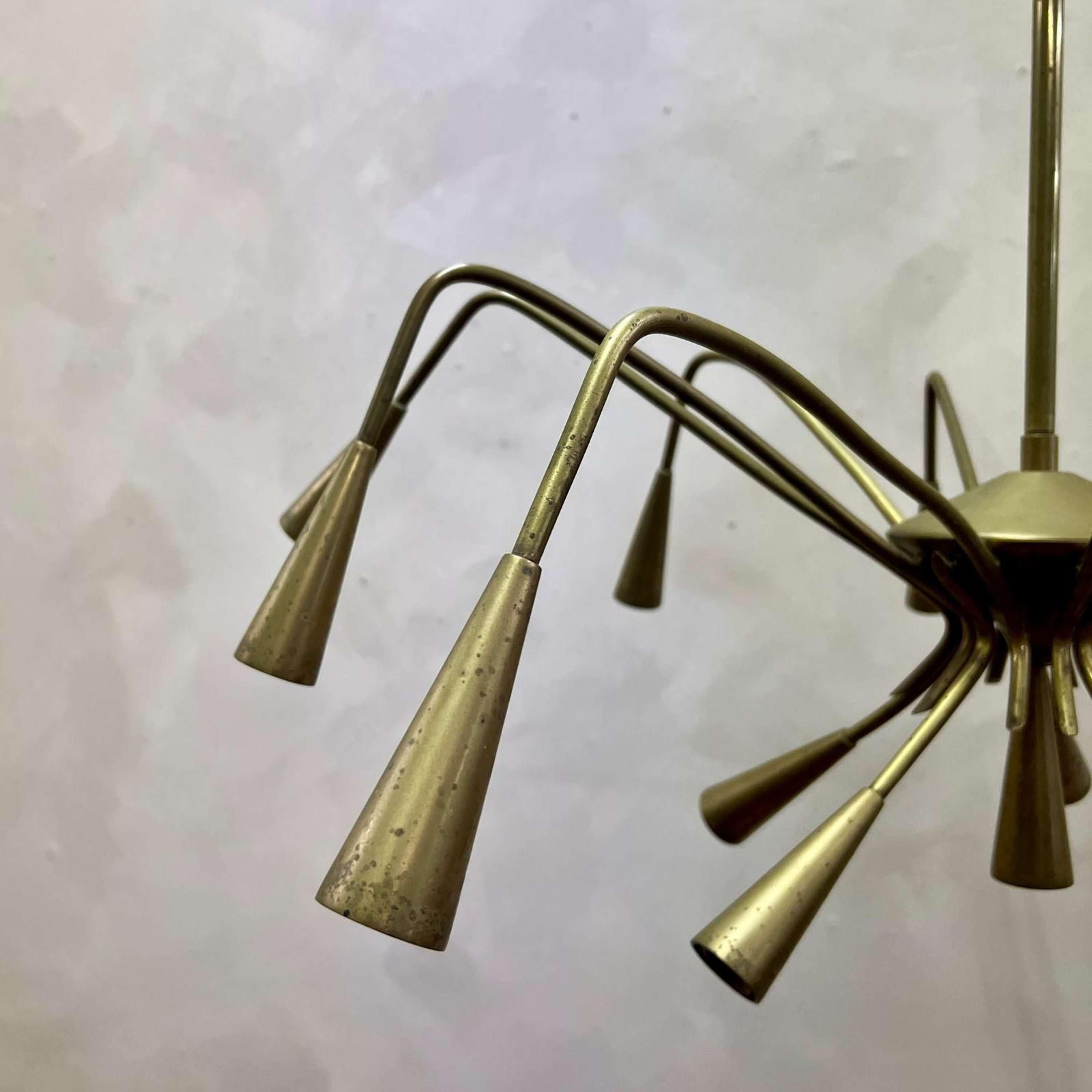 Italian Sputnik Chandelier by Lumi In Good Condition For Sale In Southampton, GB