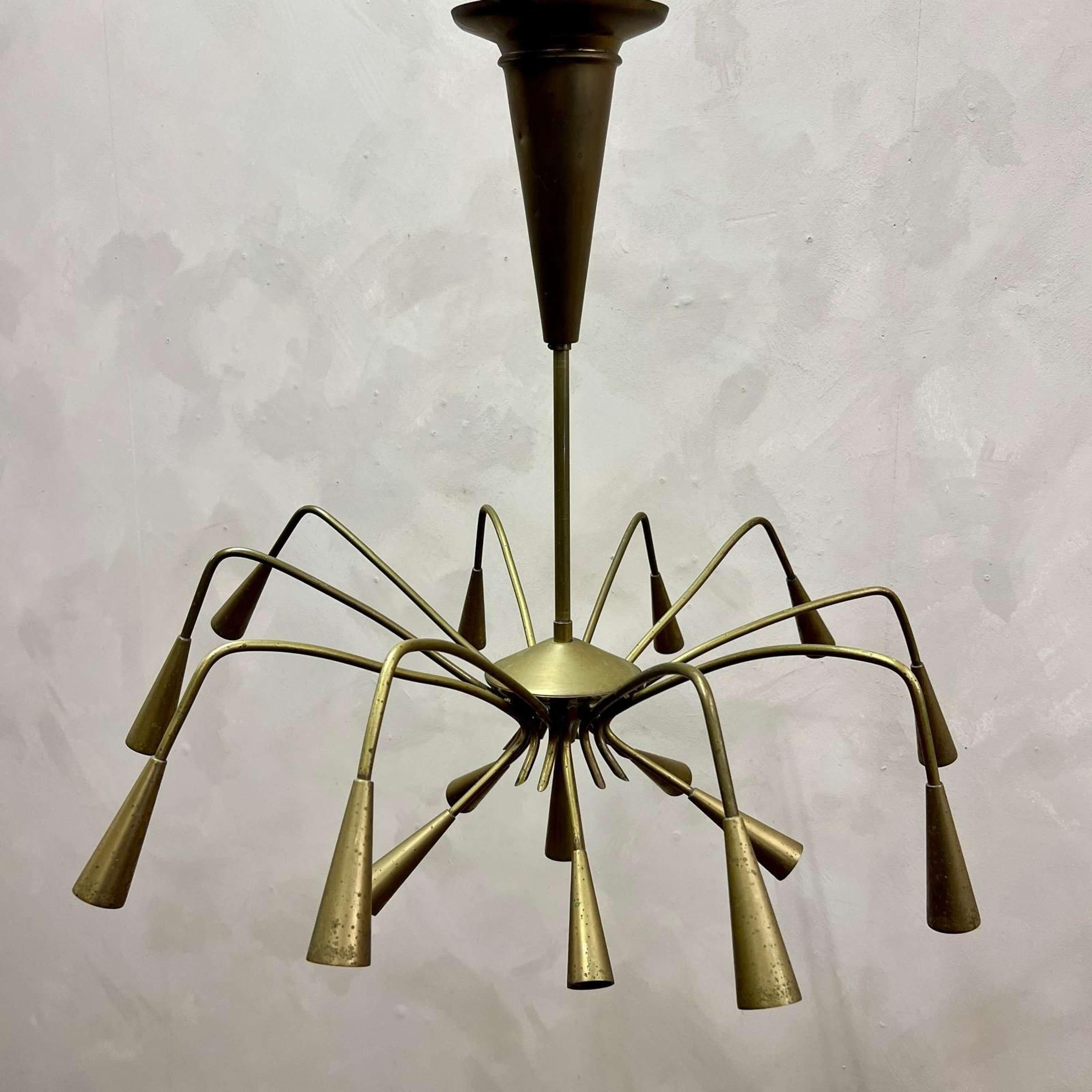 Italian Sputnik Chandelier by Lumi For Sale 1