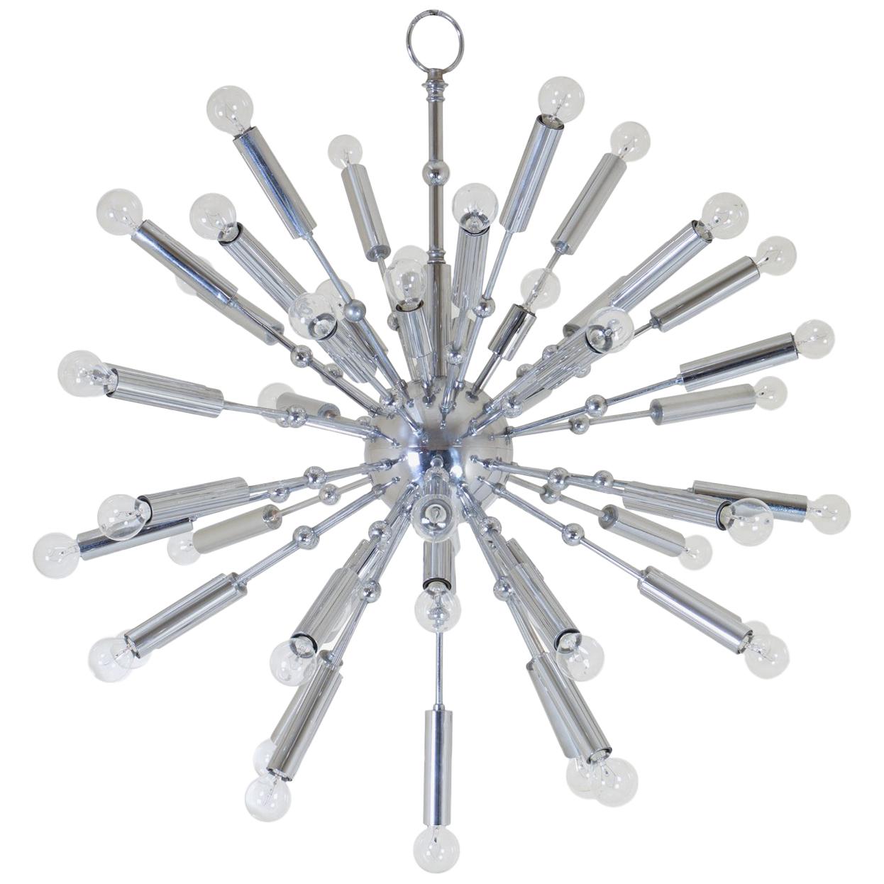 Italian Sputnik Chandelier in Nickel