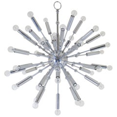 Italian Sputnik Chandelier in Nickel