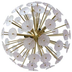 Italian Sputnik Chandelier w/ Clear Murano Glass, 1960s