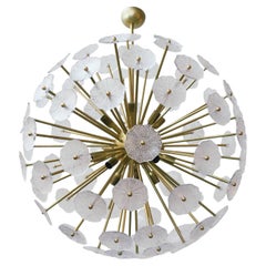 Italian Sputnik Chandelier with Clear Murano Glass, 1960s