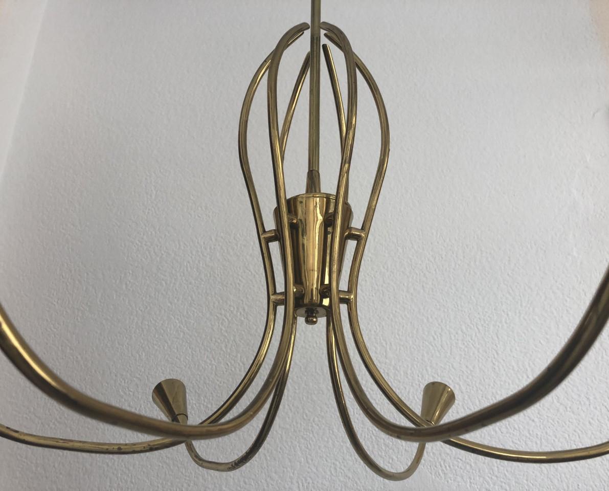 Mid-Century Modern Italian Sputnik Gold Brass Midcentury Chandelier, 1960s