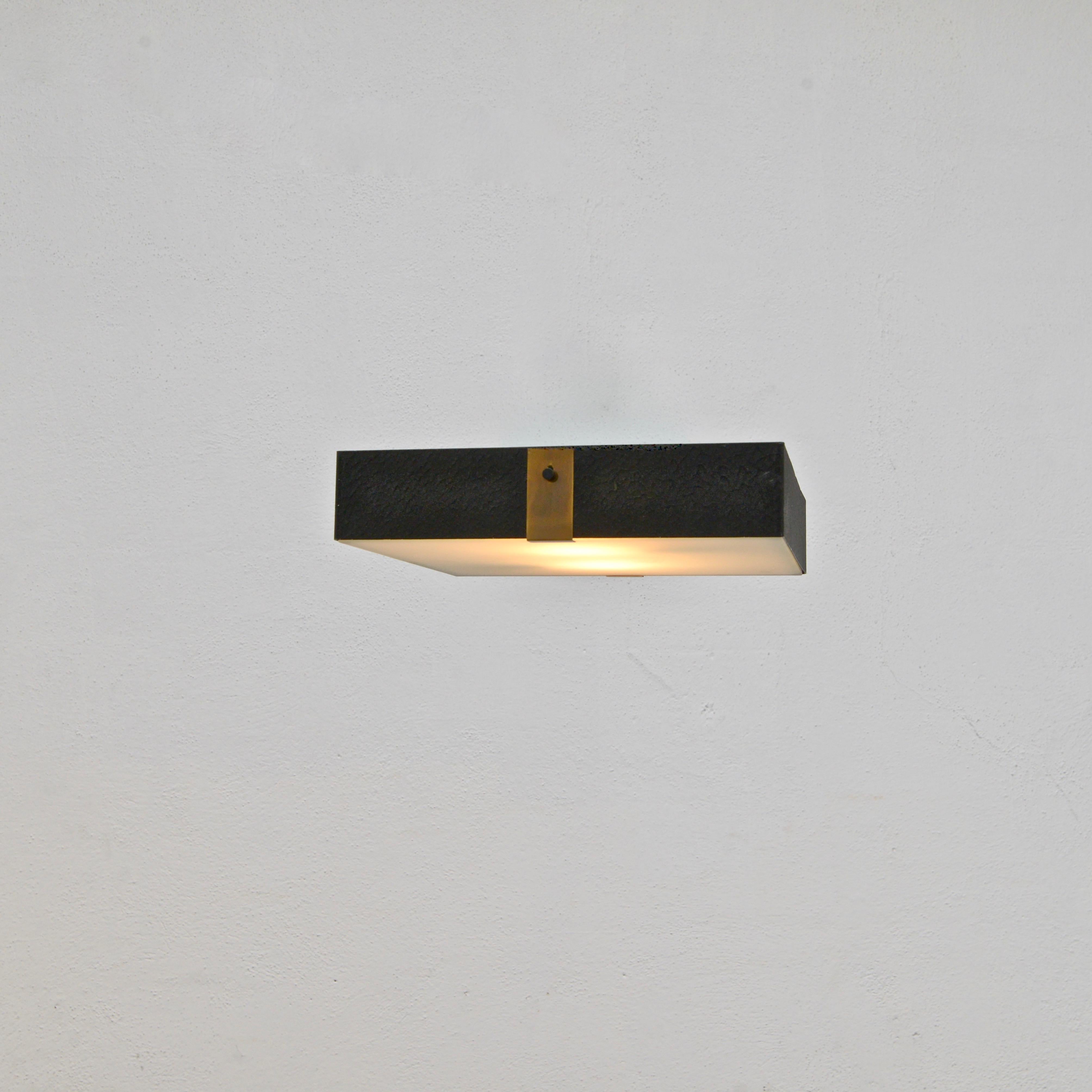 Italian Square Flushmount In Good Condition In Los Angeles, CA