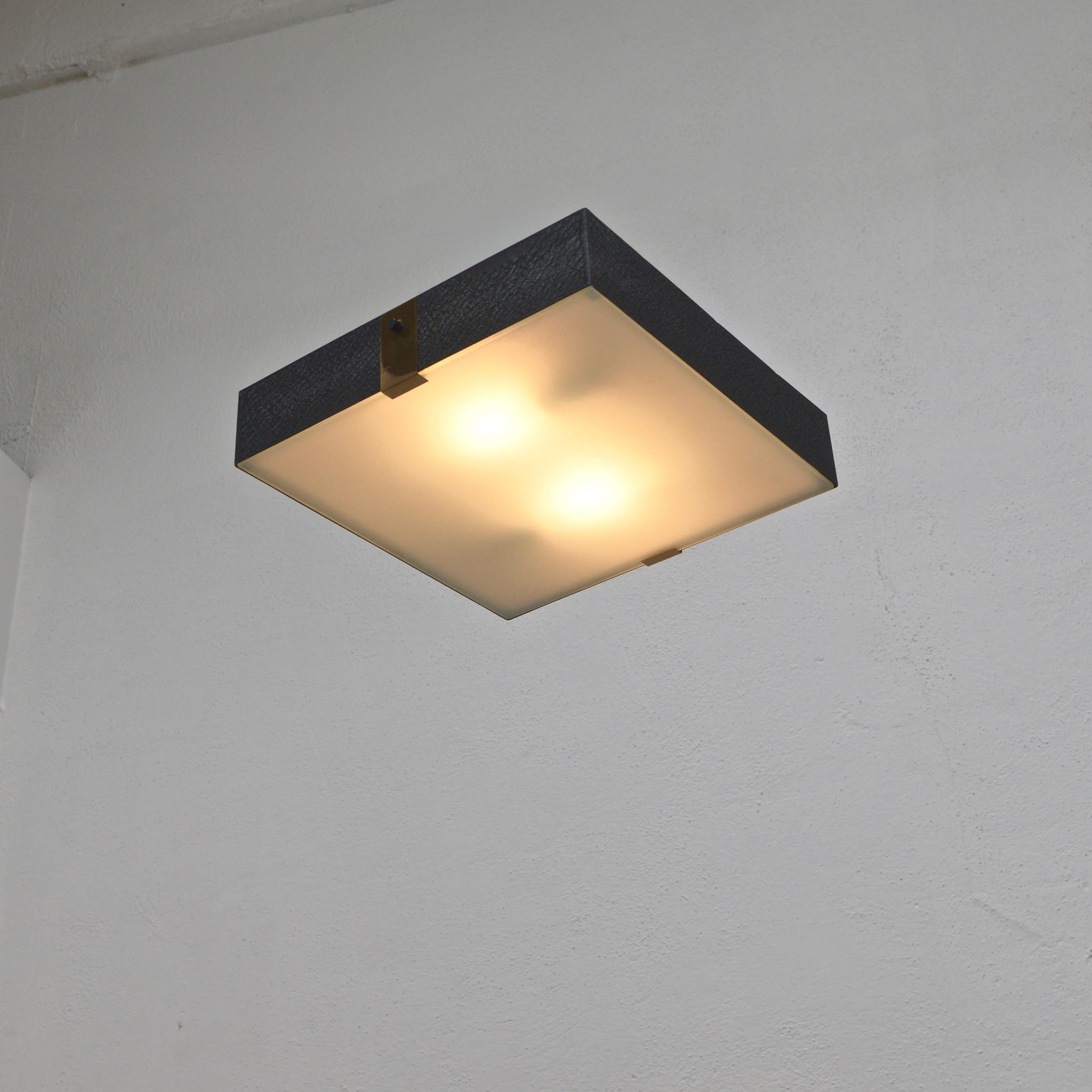 Brass Italian Square Flushmount