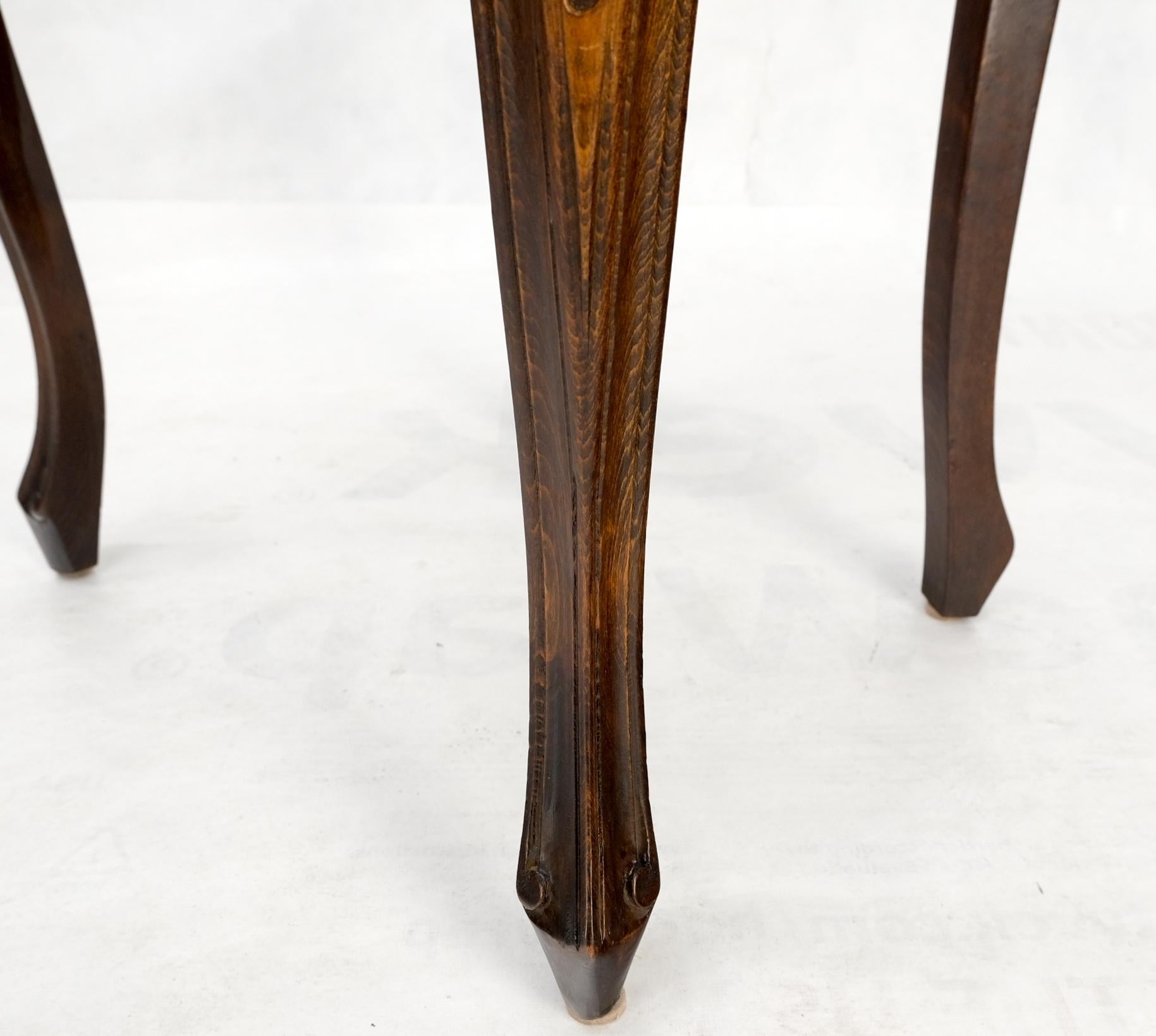 Italian Square Game Dining Table w/ Two Matching Cane Seat & Double Back Chairs 4