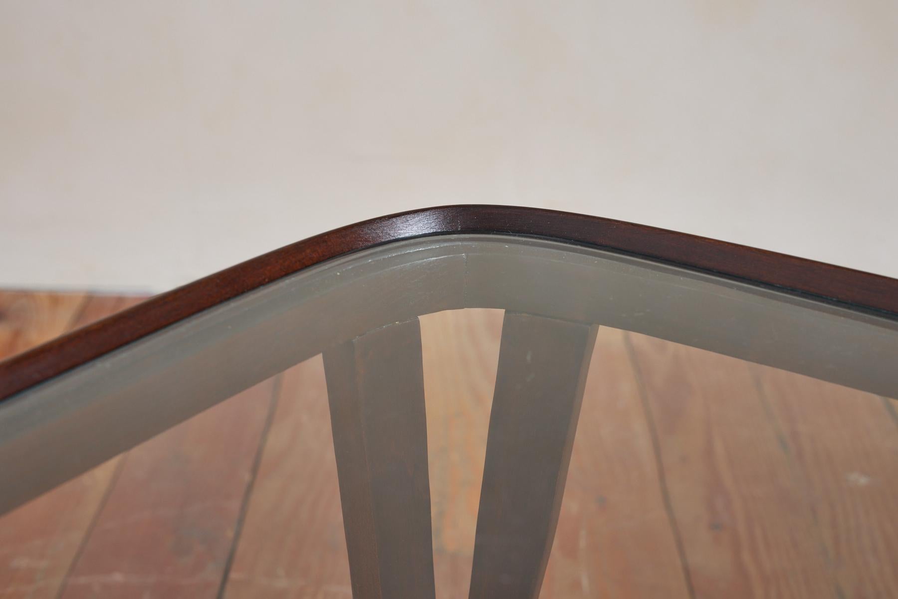 Italian Square Glass Table For Sale 6
