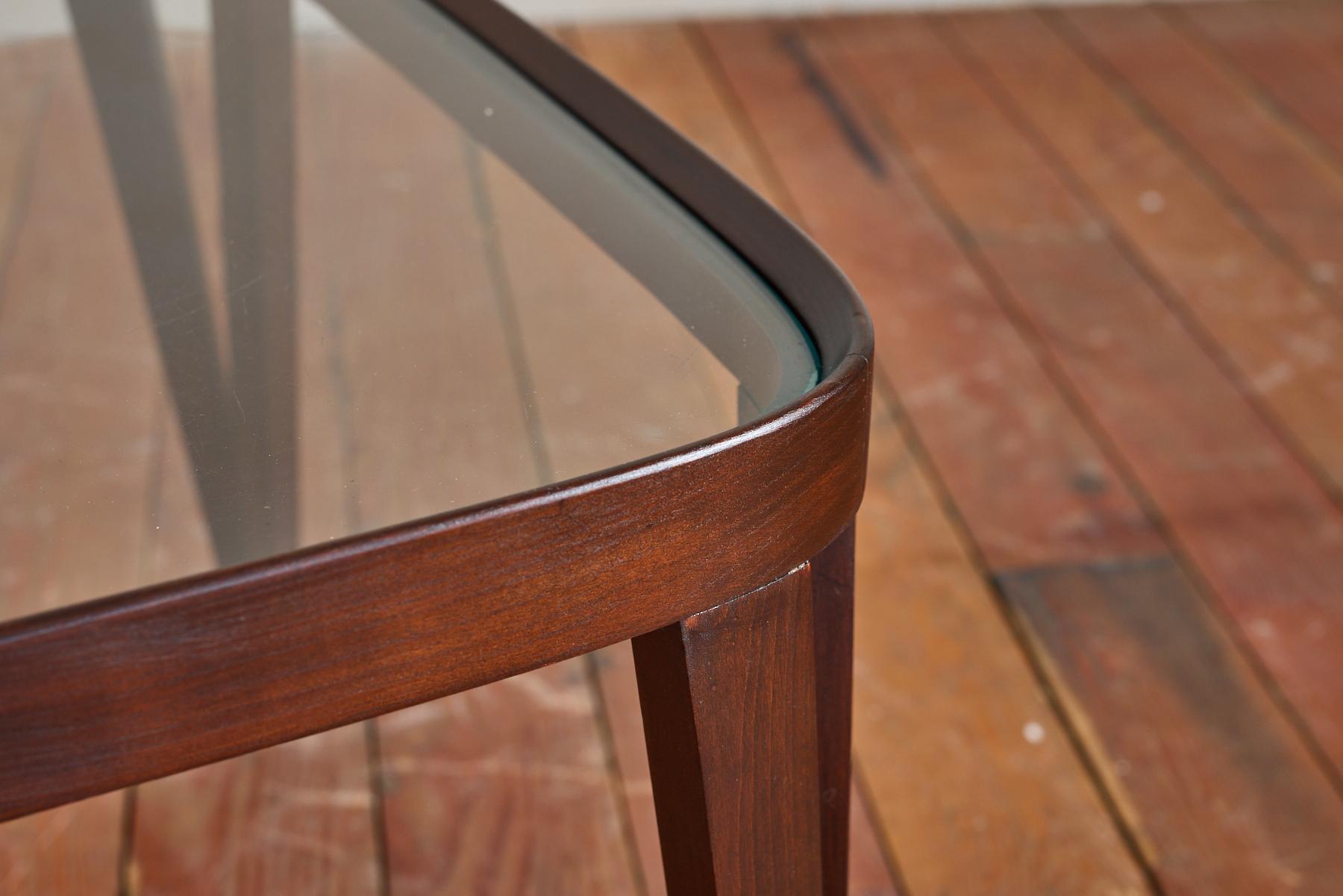 Italian Square Glass Table For Sale 7