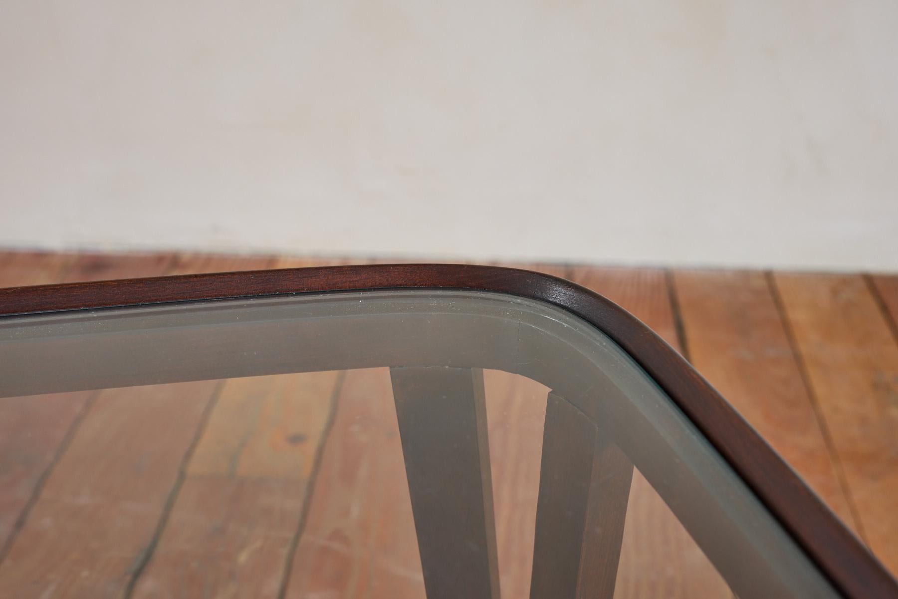 Italian Square Glass Table For Sale 8