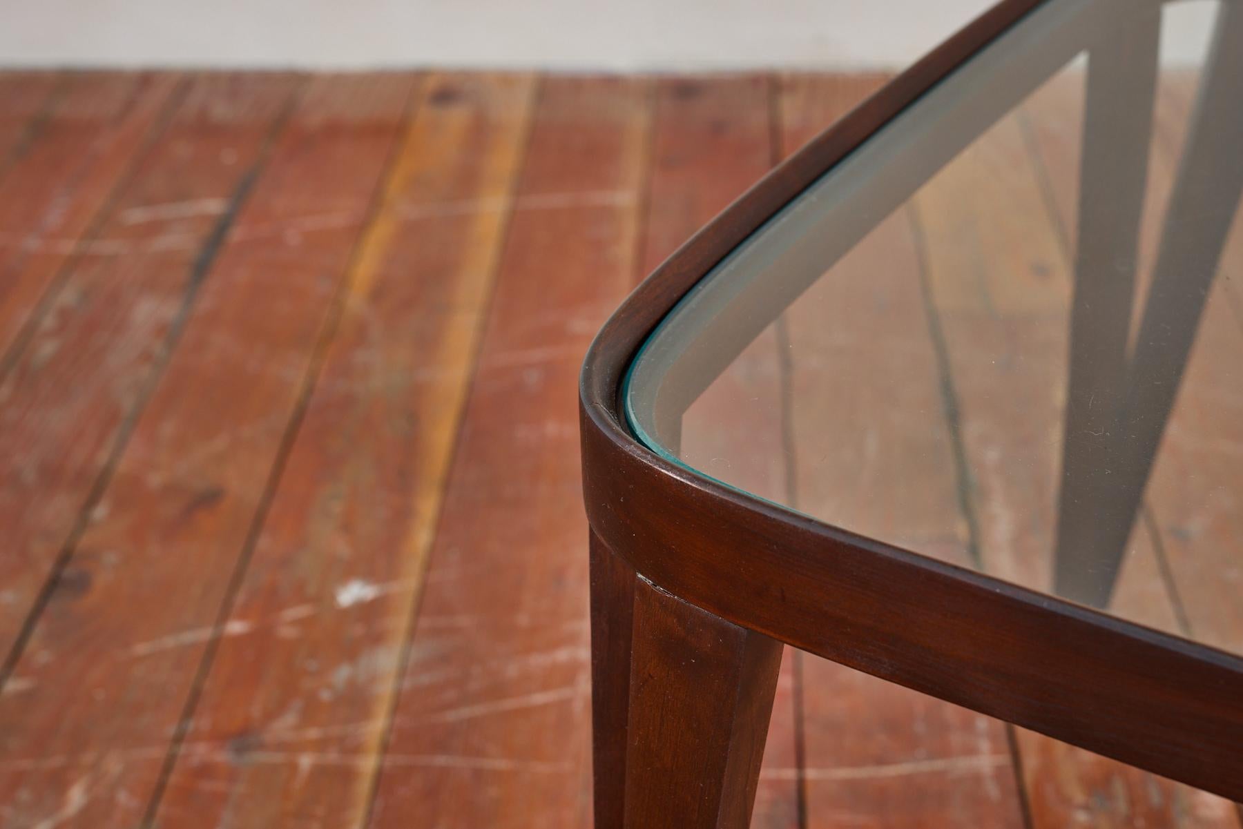 Italian Square Glass Table For Sale 9