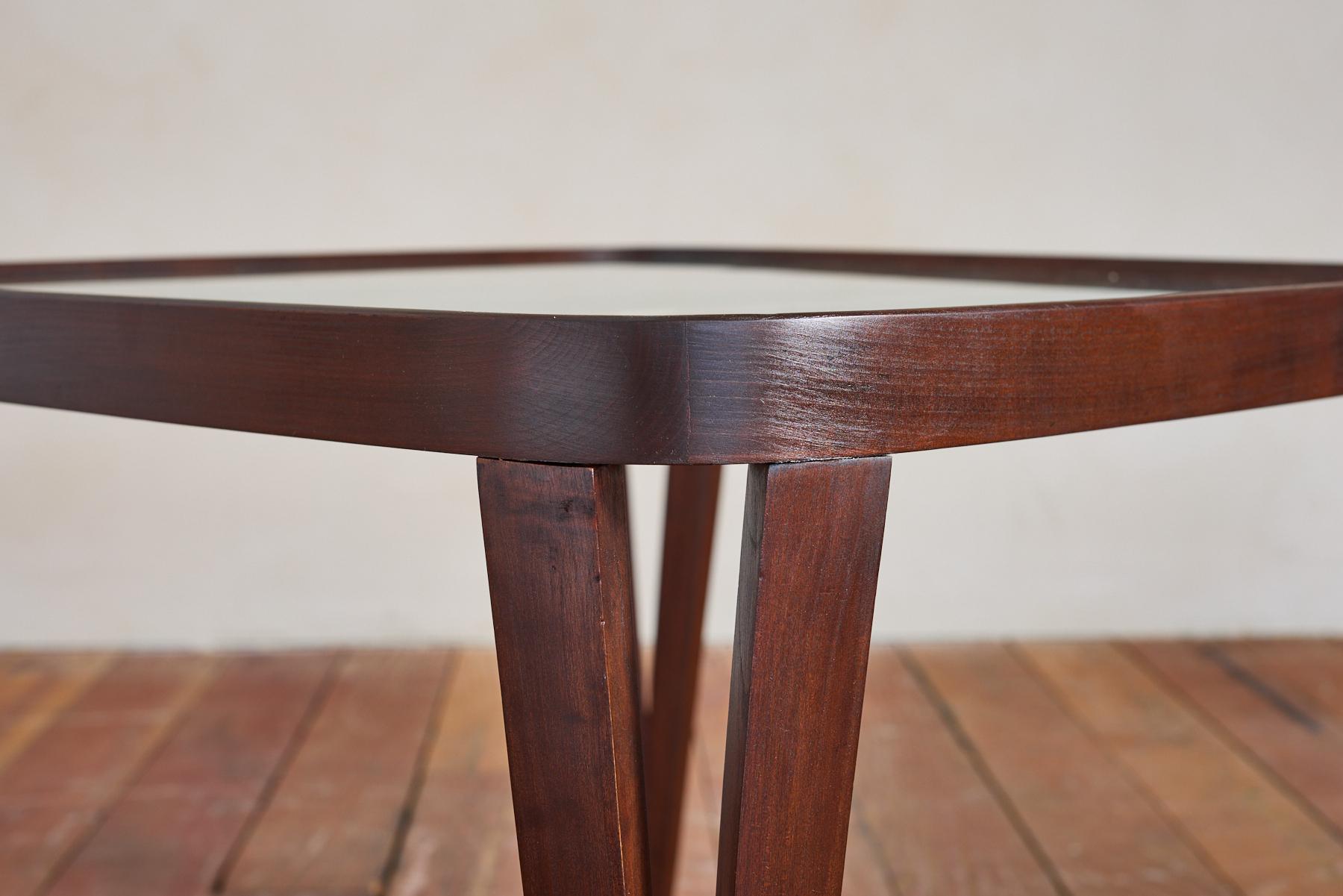 Italian Square Glass Table For Sale 3