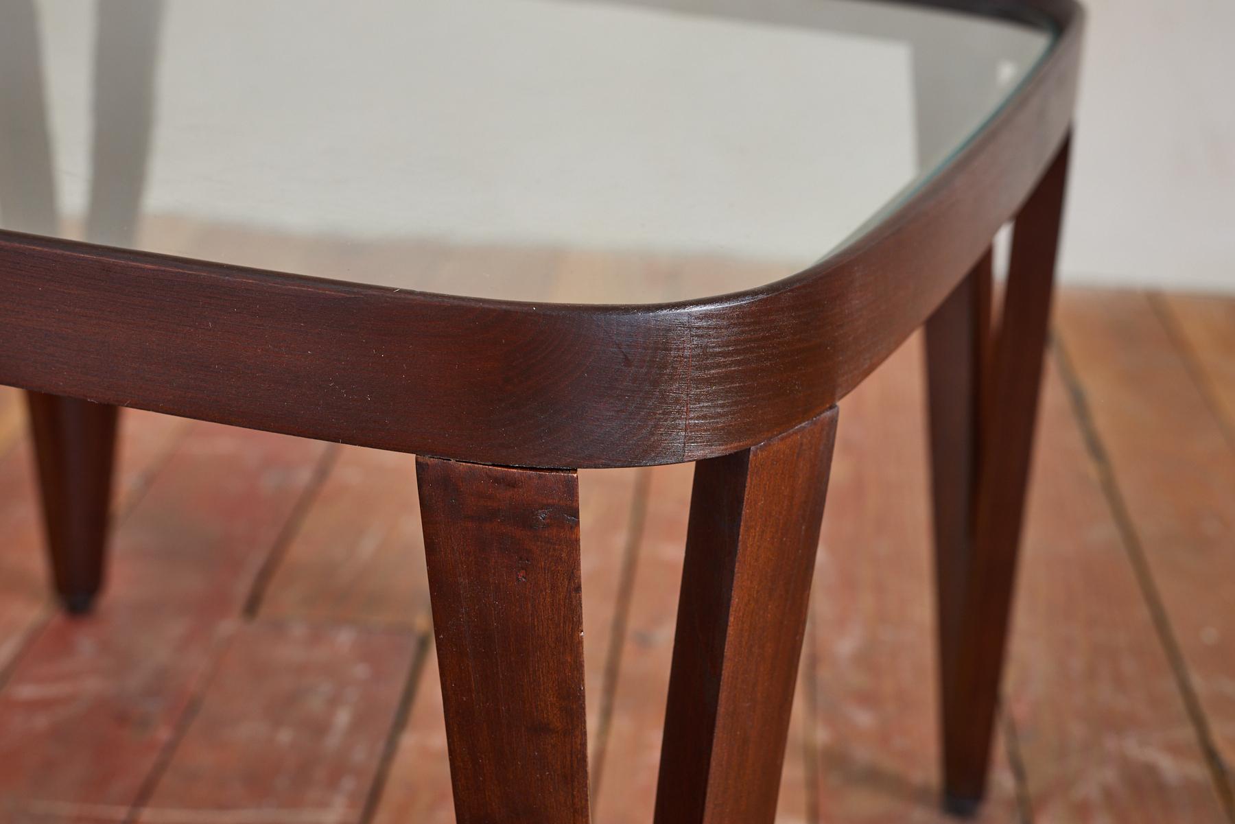 Italian Square Glass Table For Sale 4