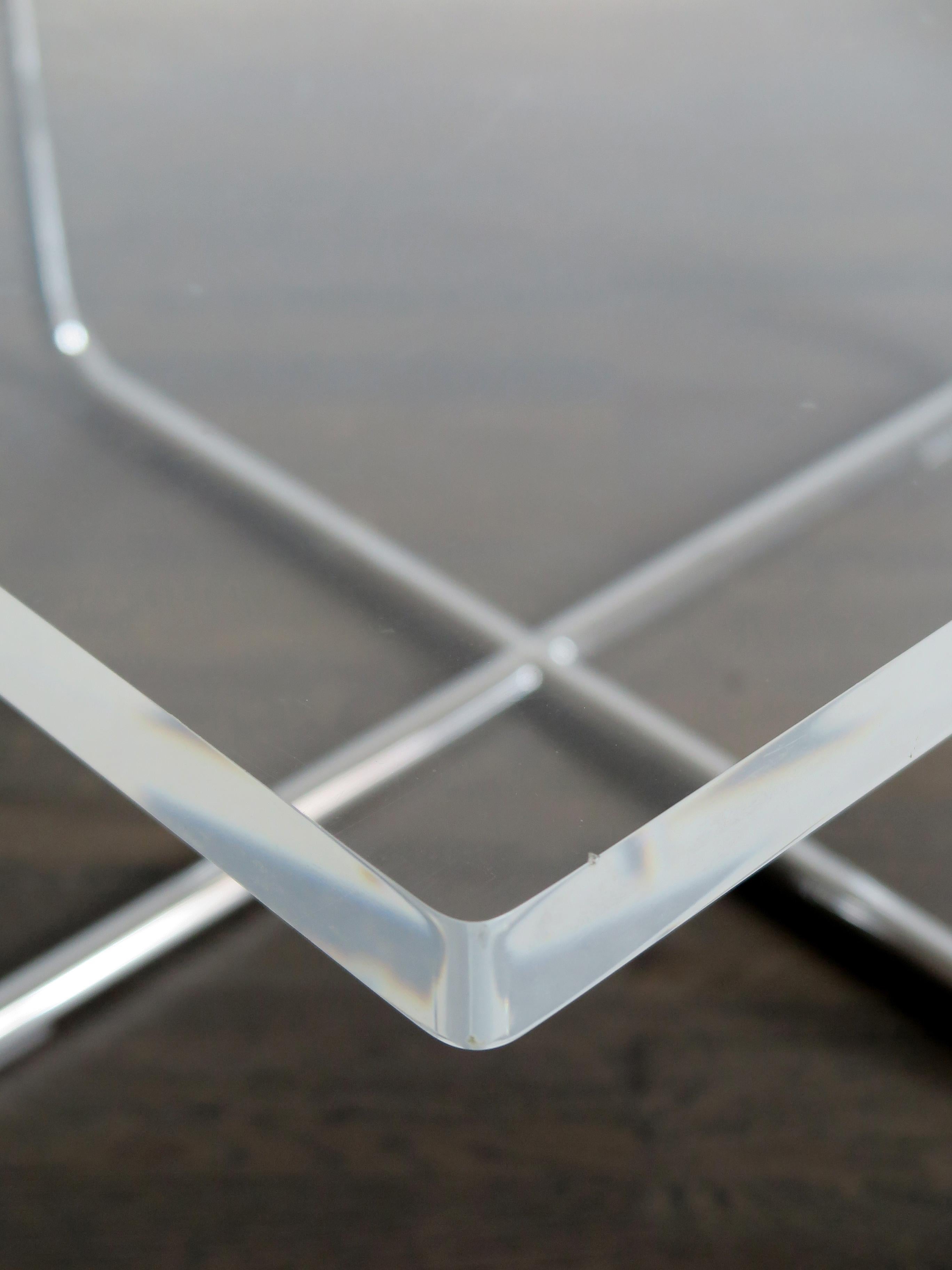 plexiglass table