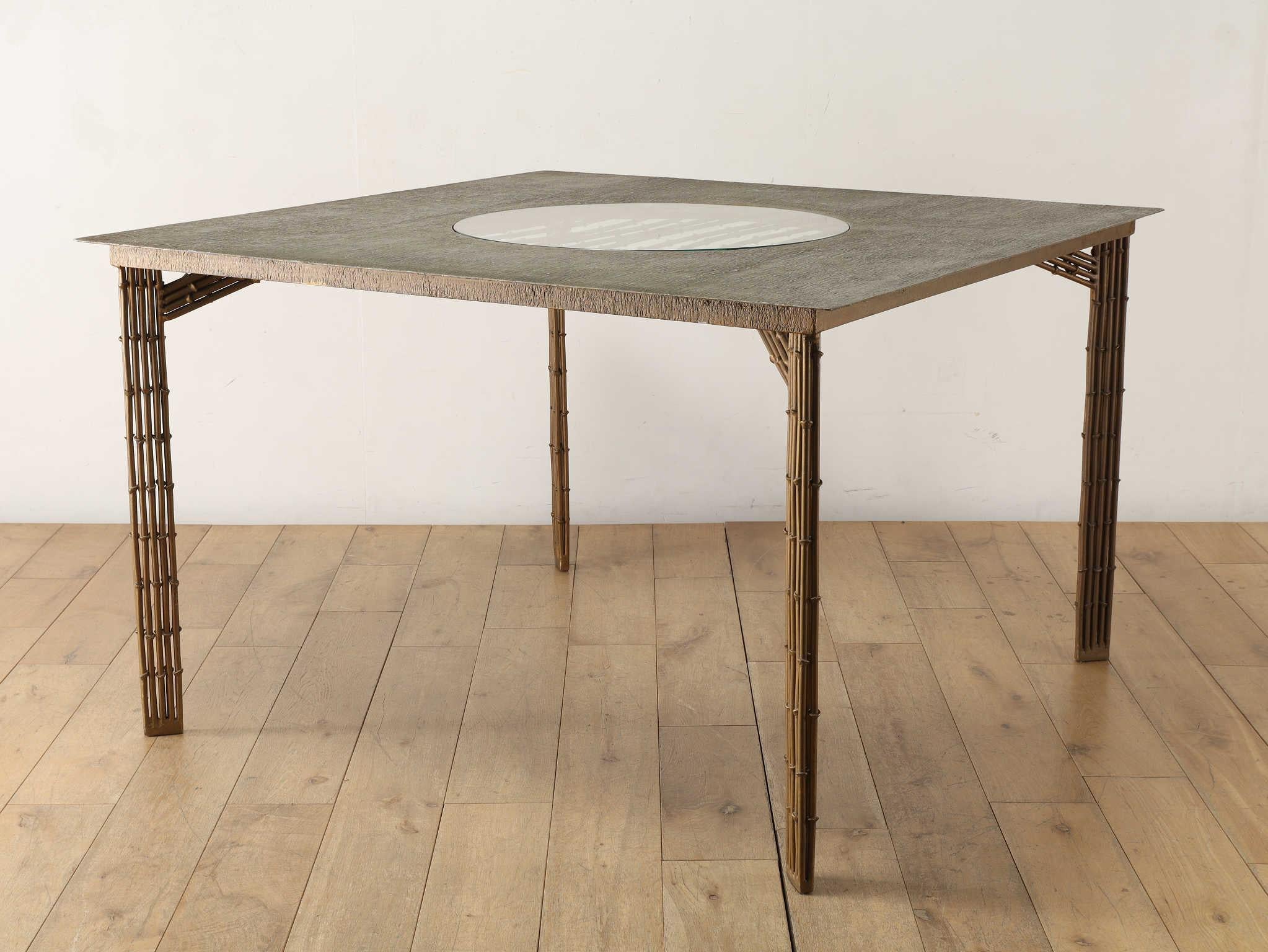 Mid-Century Modern Italian Square Table 1970's For Sale