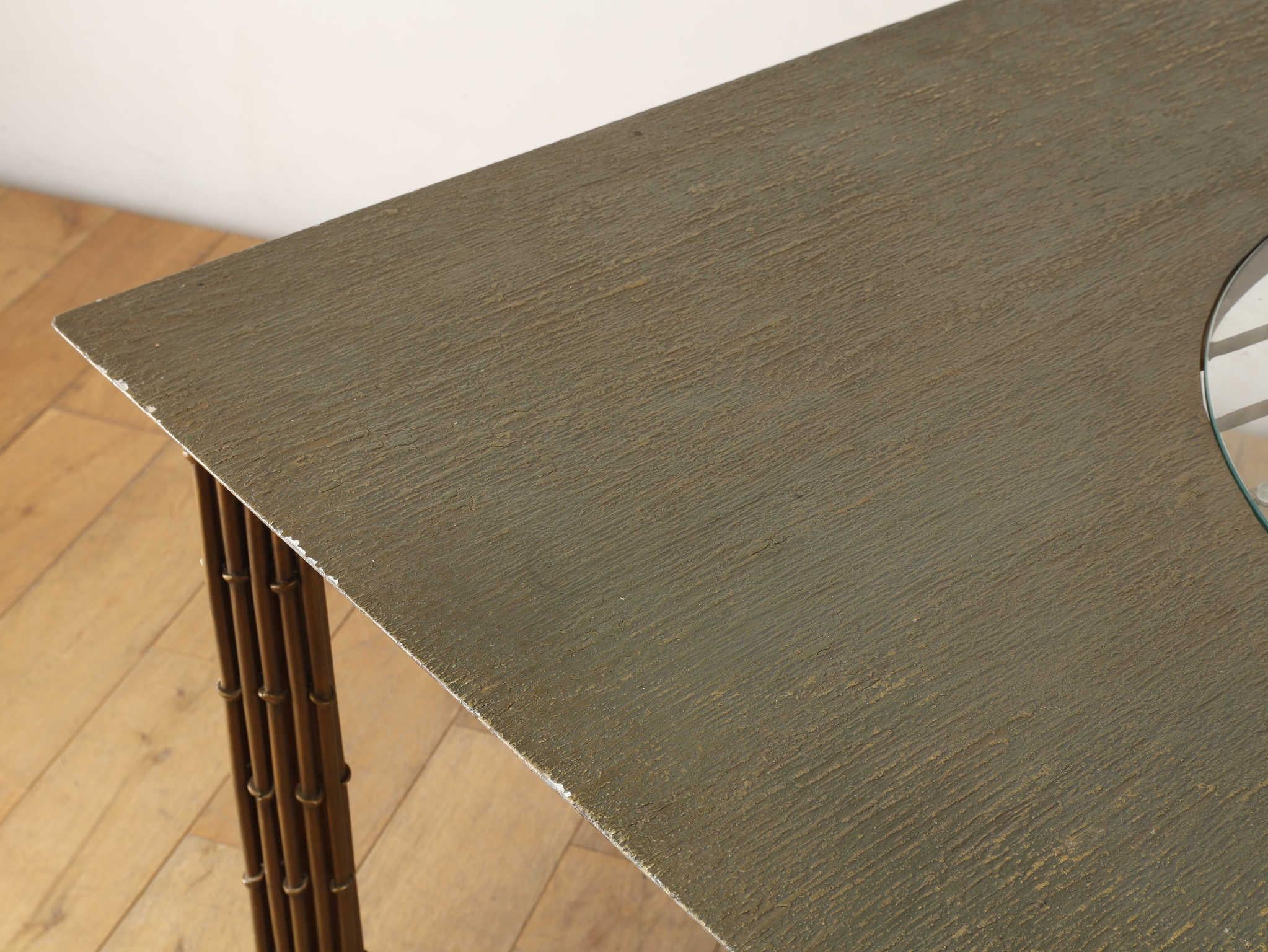 Metal Italian Square Table 1970's For Sale