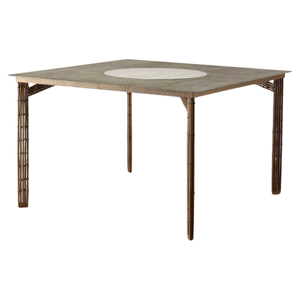 Italian Square Table 1970's For Sale